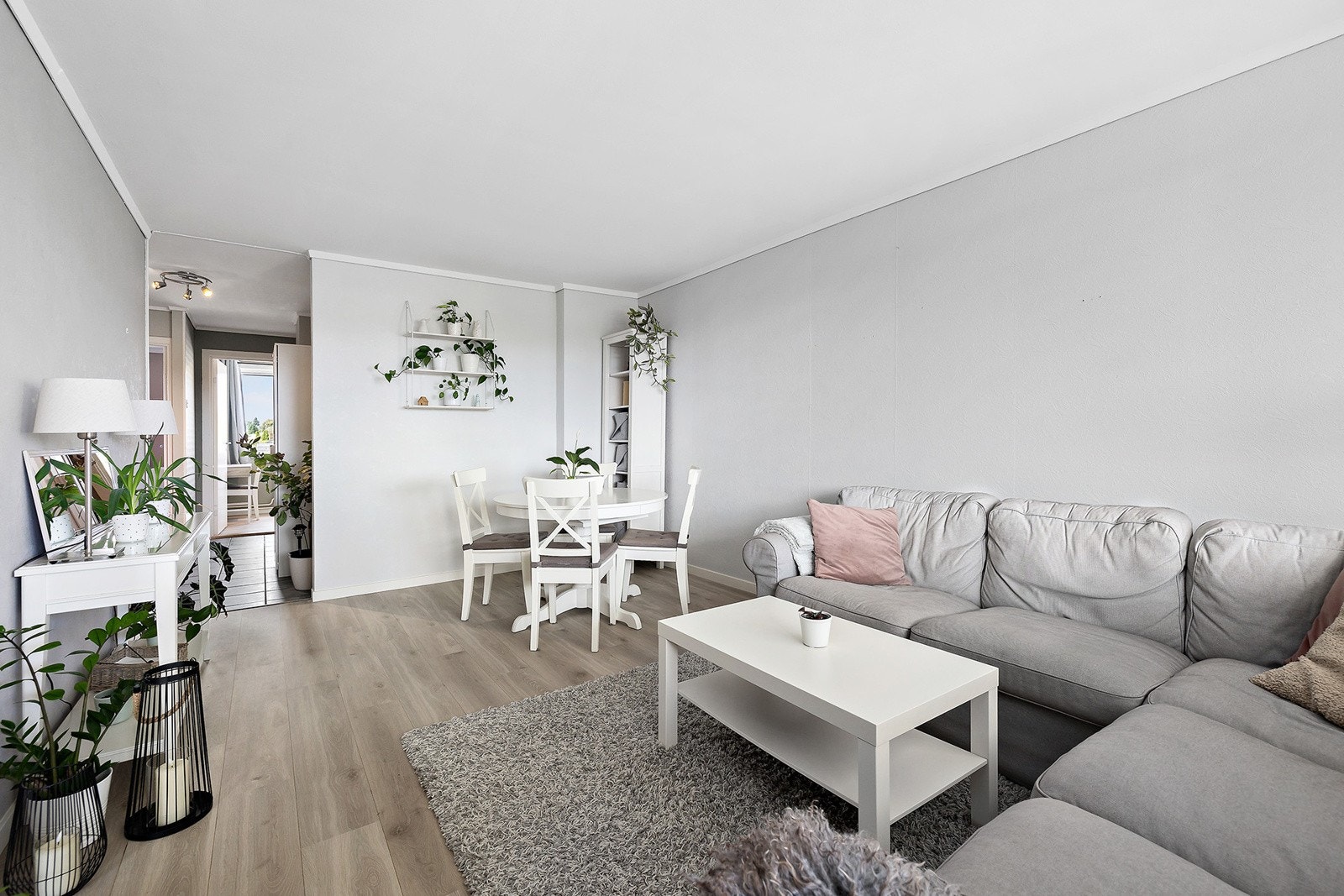 Stuen har plass for salgong og spisestue Galleribilde
