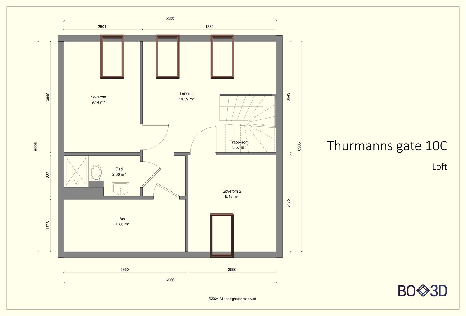 Plan loft Galleribilde
