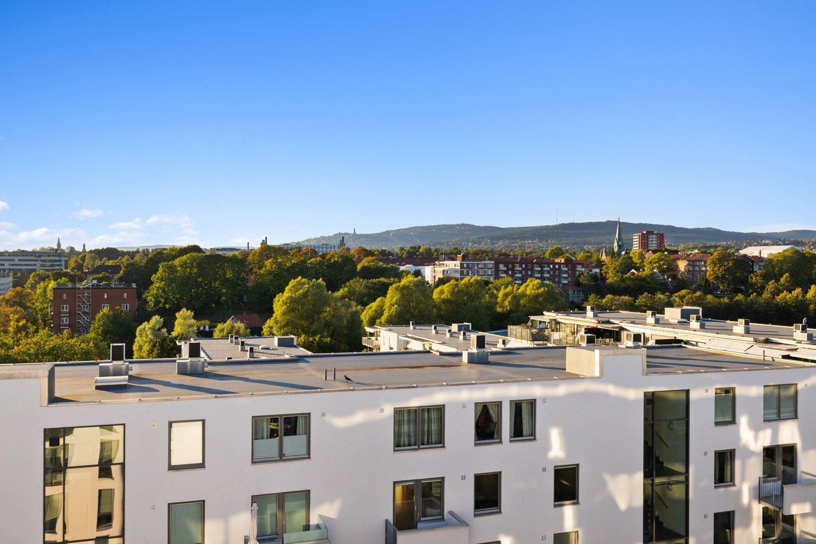 Utsikt fra takterrassen Galleribilde