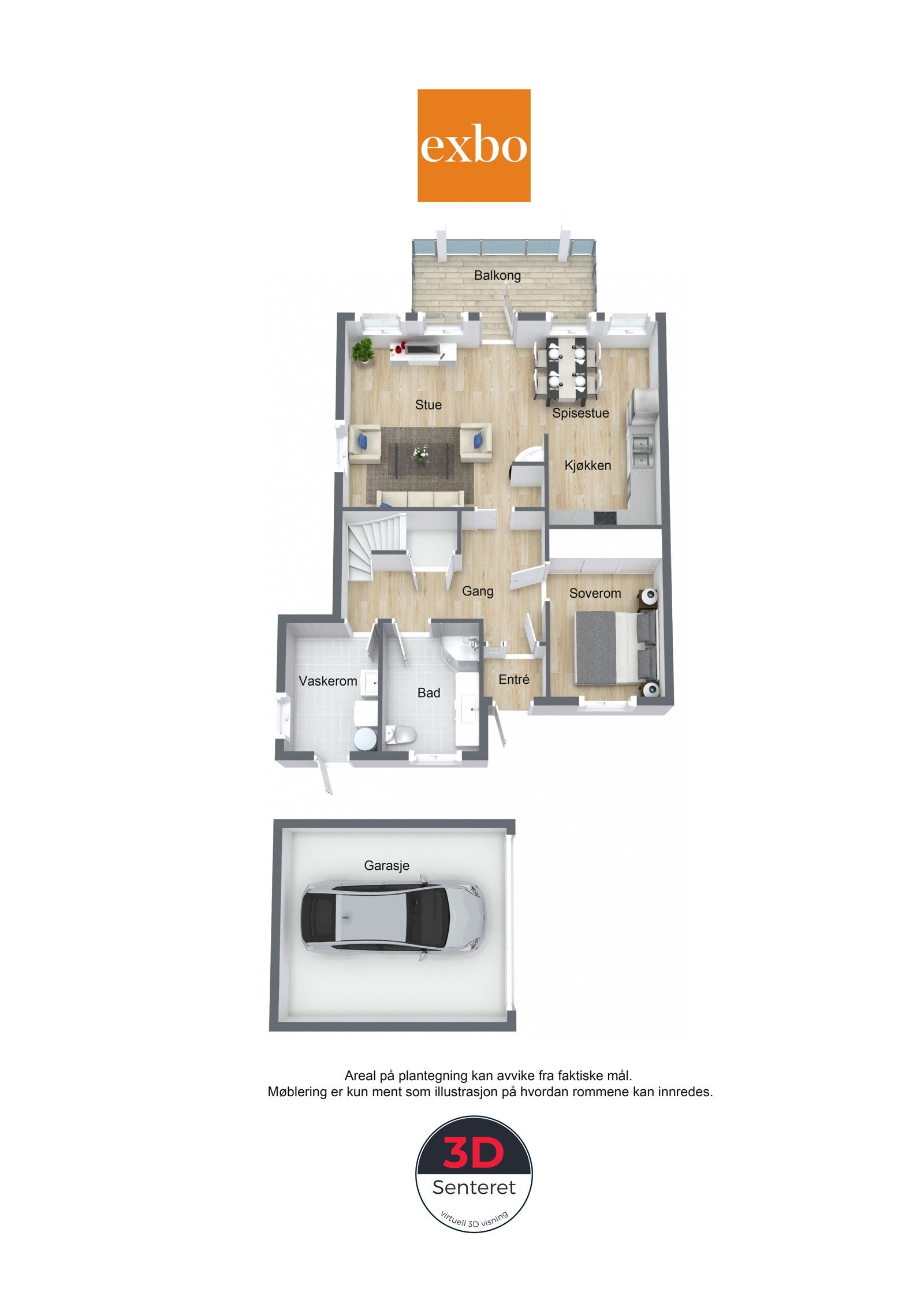 Plantegning hovedetasje Galleribilde