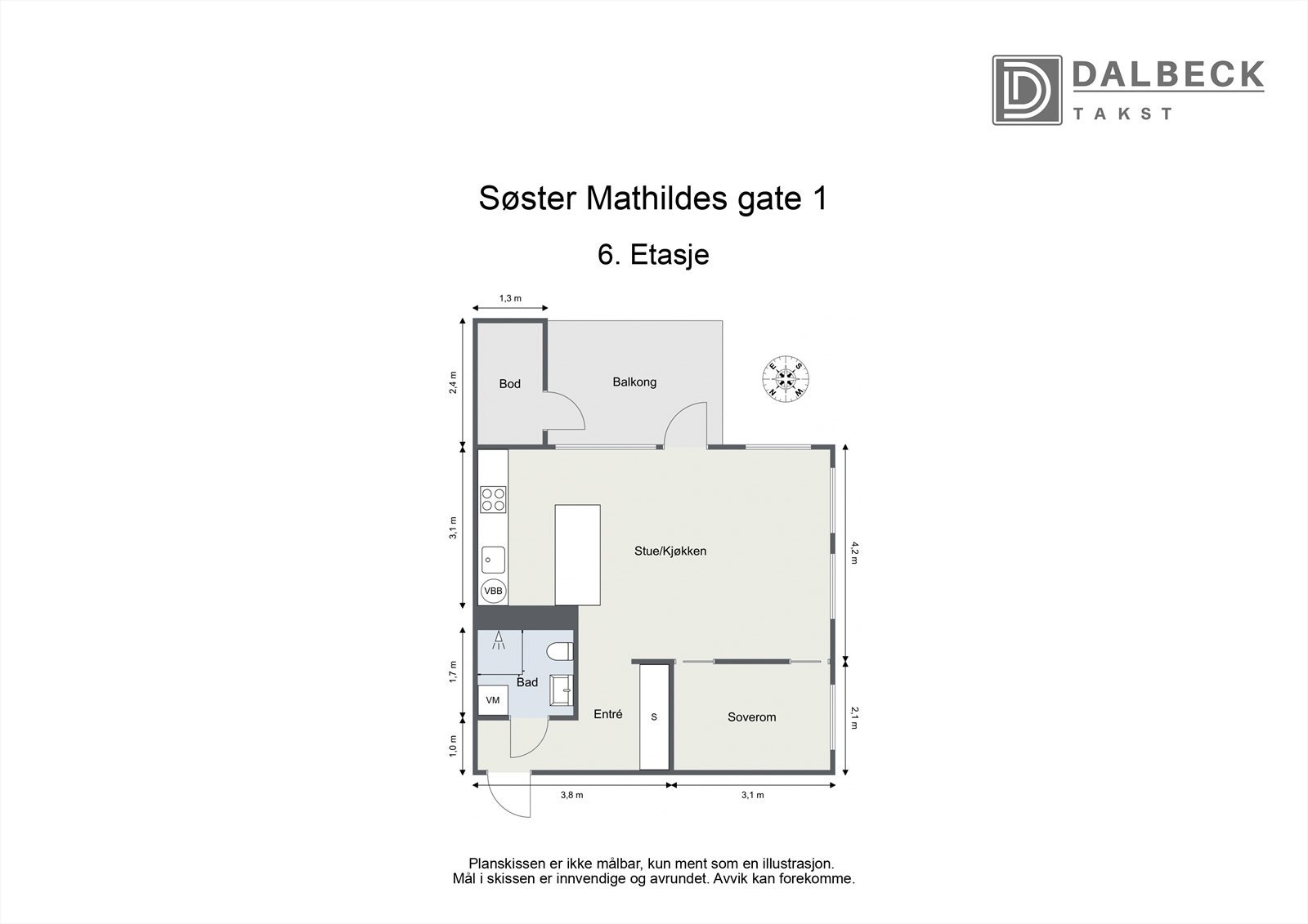 Plantegning - Leiligheten disponerer en kjellerbod. I tillegg er det mulighet for å leie garasje Galleribilde