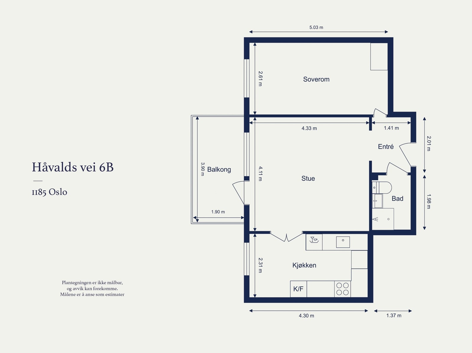 Planløsning | 2-roms Galleribilde