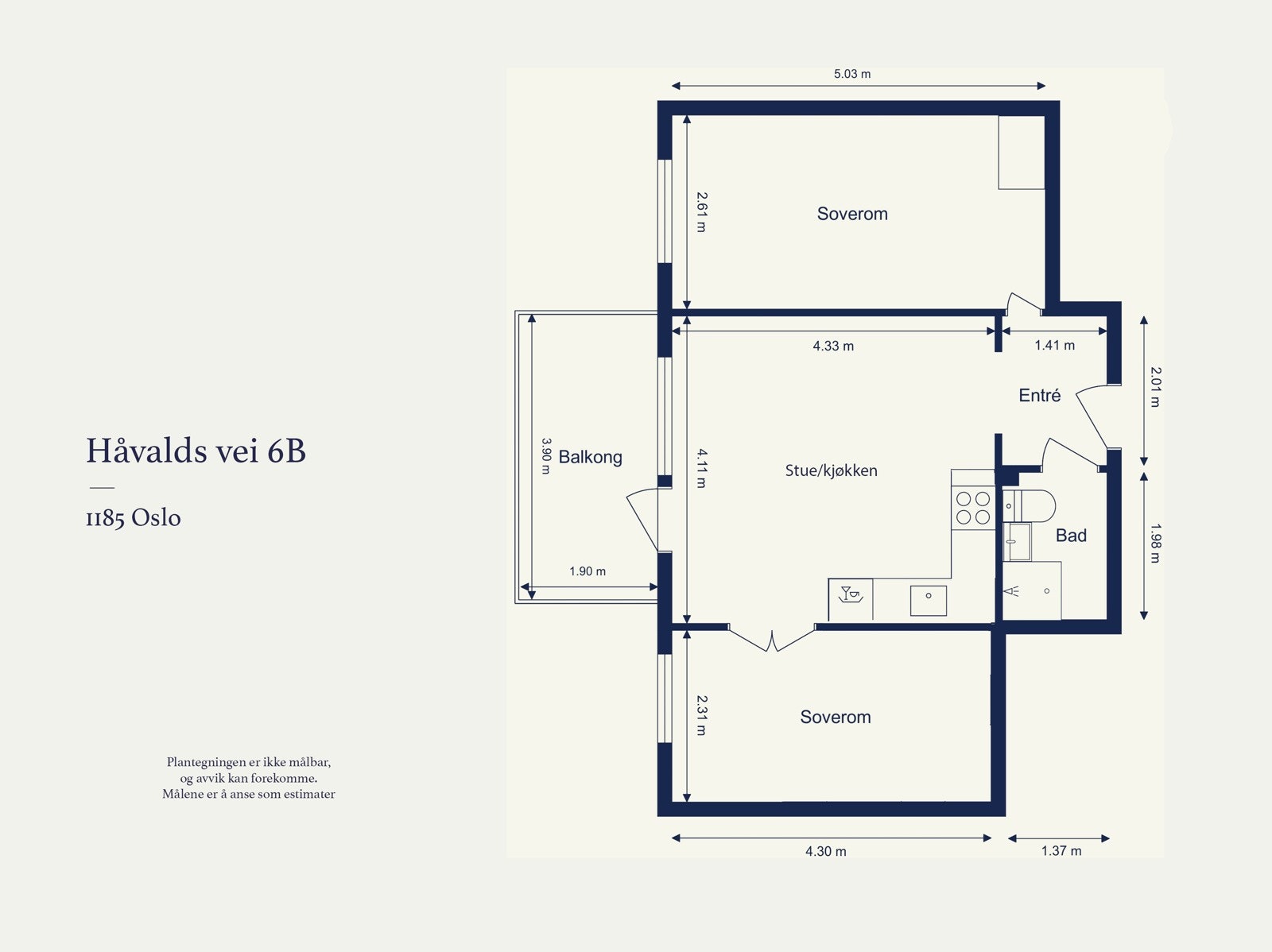 Alternativ planløsning | 3-roms Galleribilde