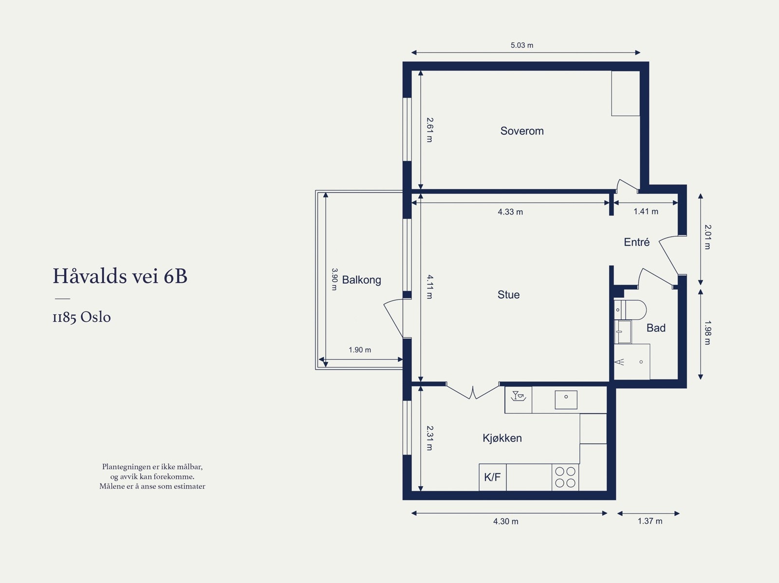 Plantegning | Håvalds vei 6B Galleribilde
