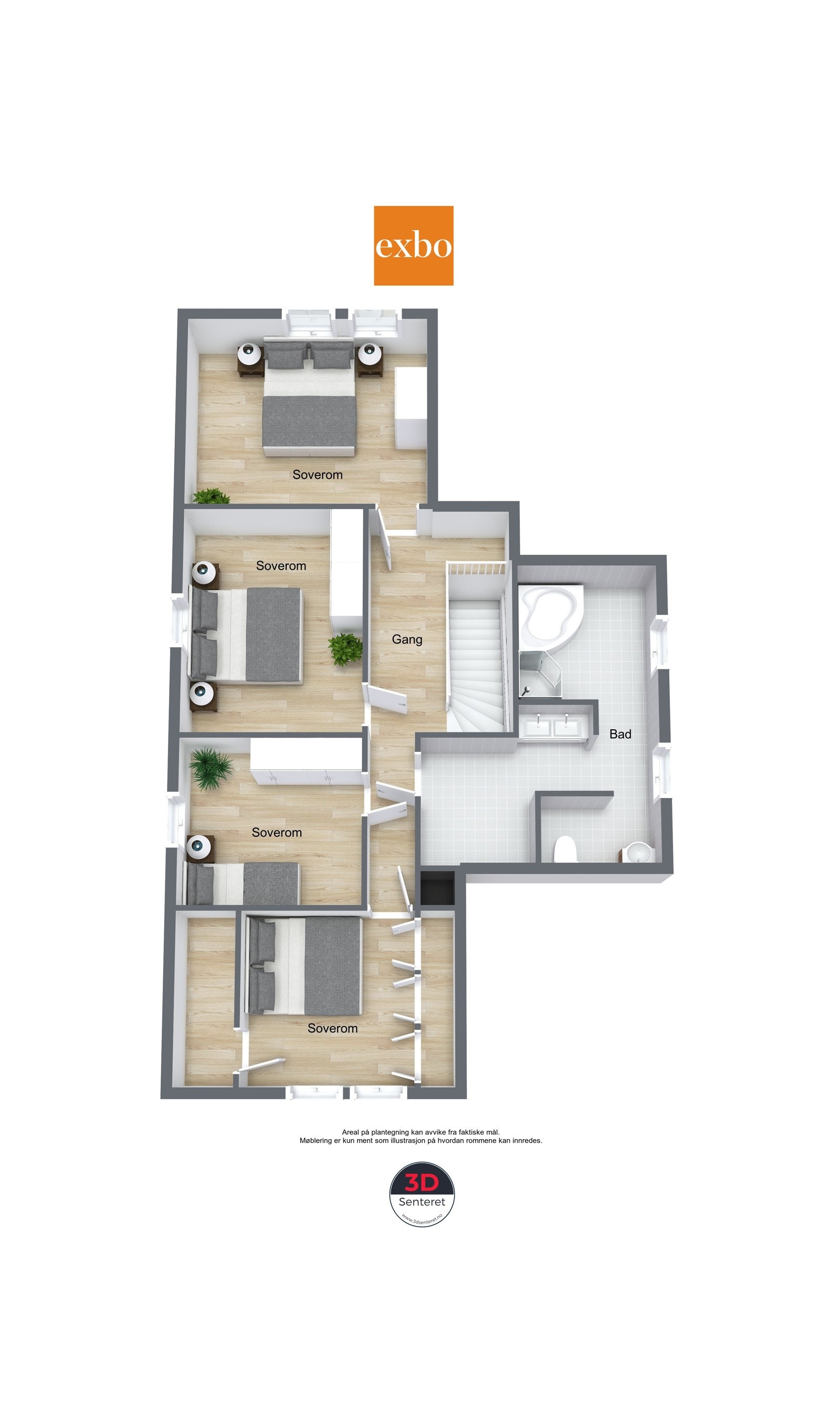 Tjørsvågveien 21 - Planskisse 3 - 3D Floor Plan Galleribilde
