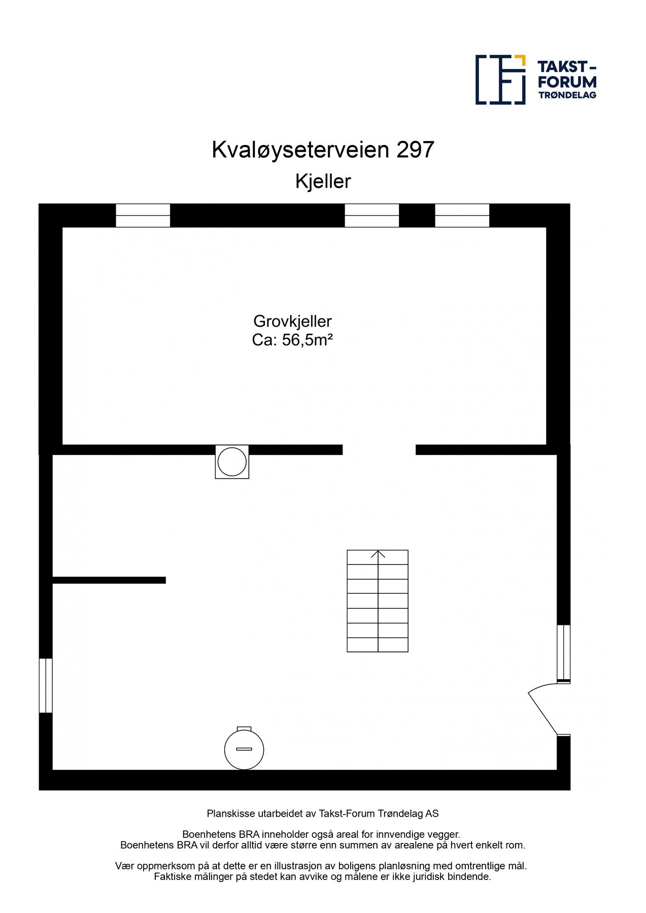 Planskisse kjeller. Galleribilde