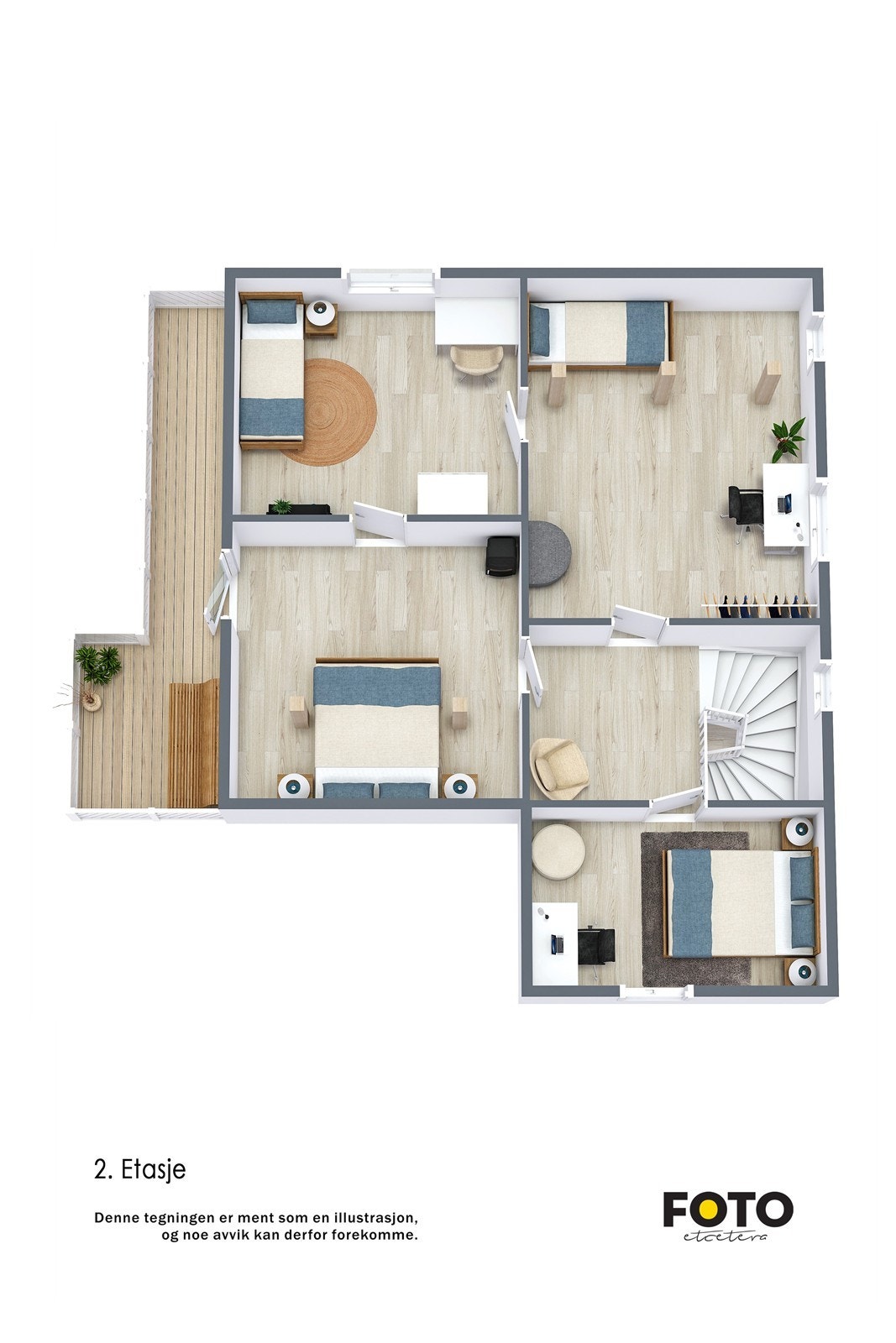 Veiledende planskisse 2. etasje, ikke målbar. Galleribilde