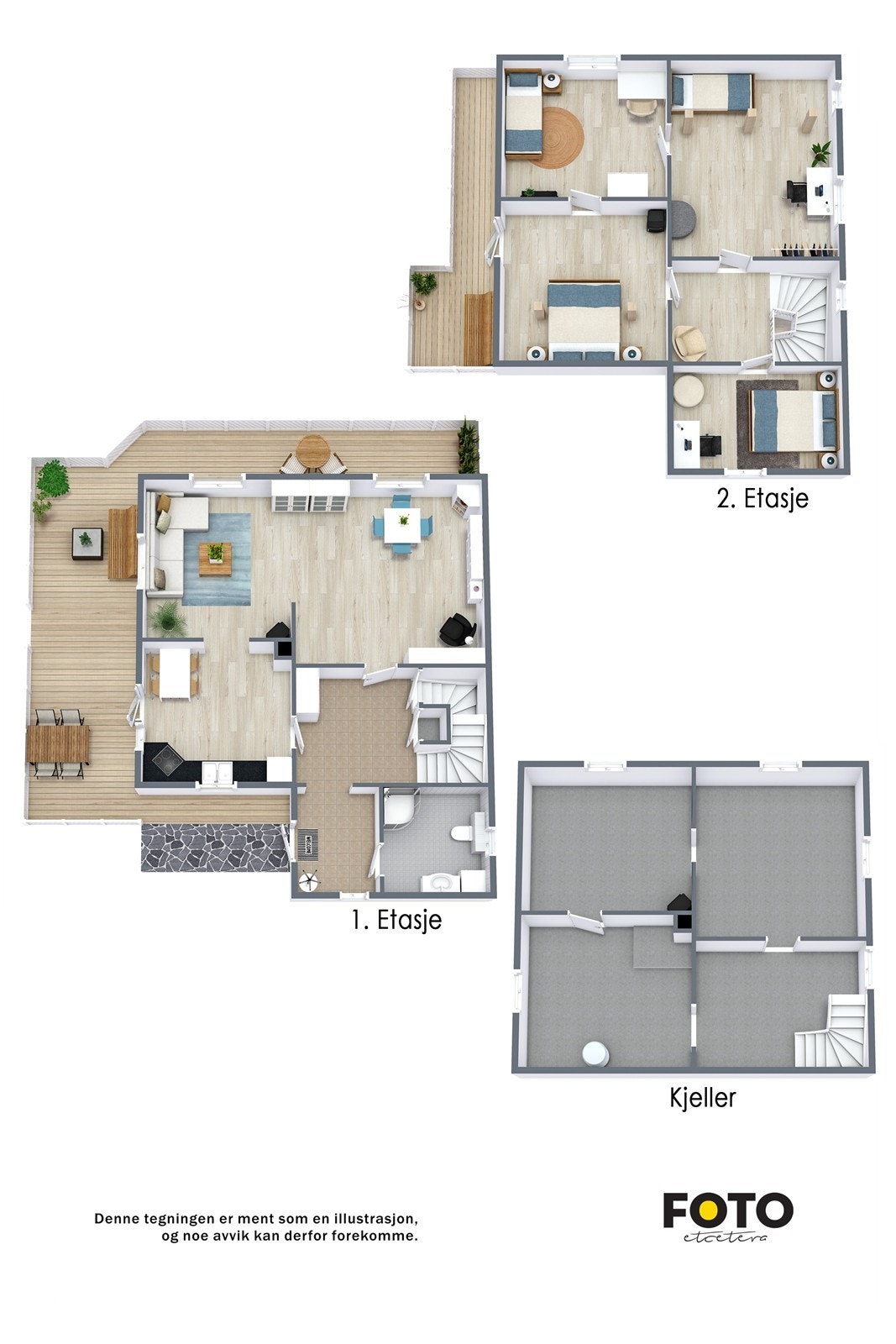 Veiledende planskisser, alle etasjer. Galleribilde