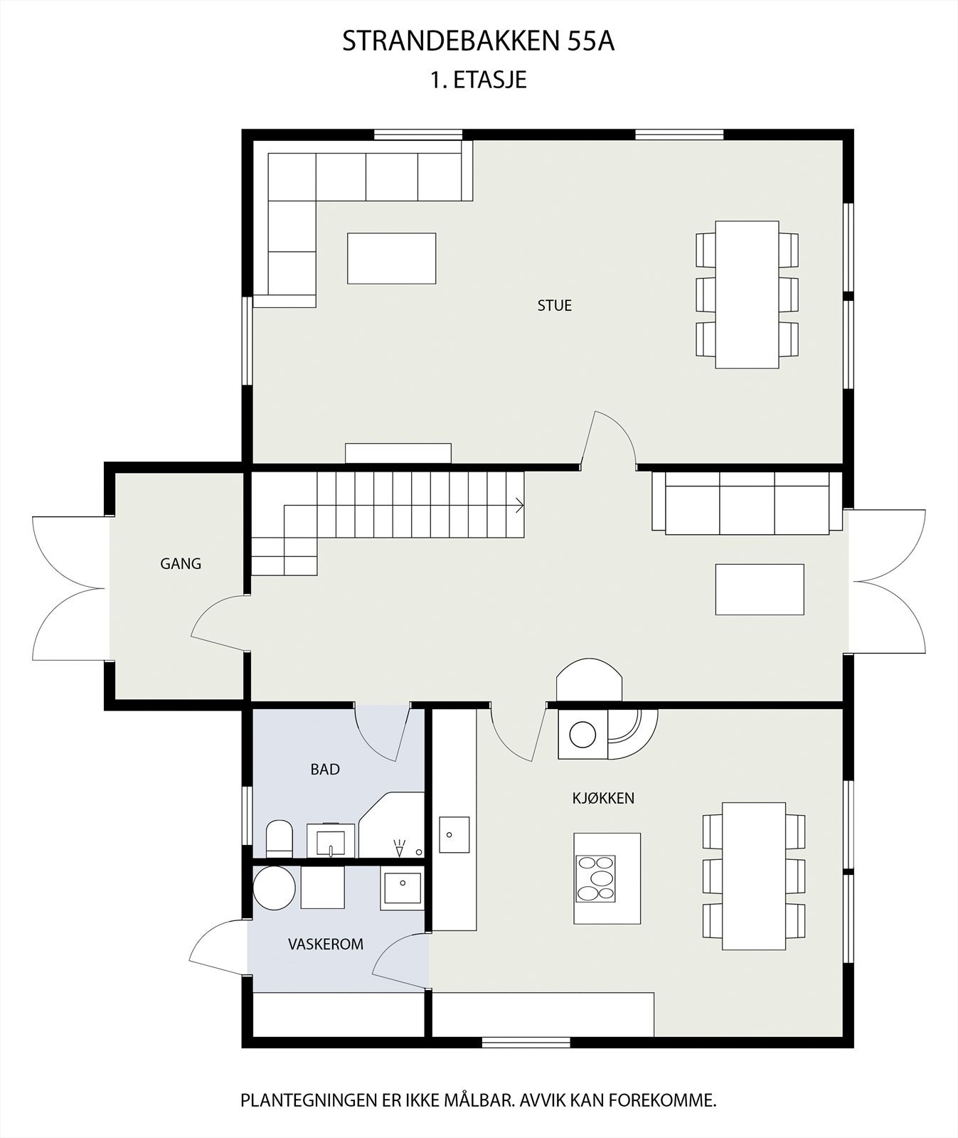 Plantegning 1. etasje Galleribilde