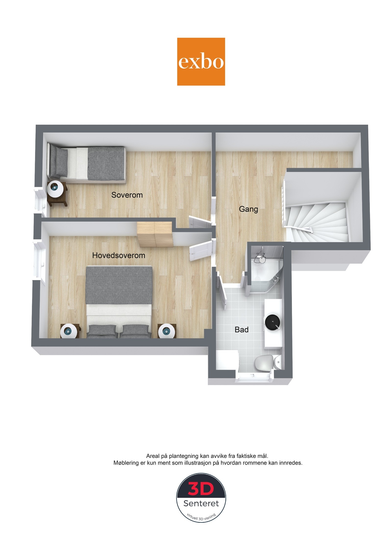 Plantegning overetasje. Galleribilde