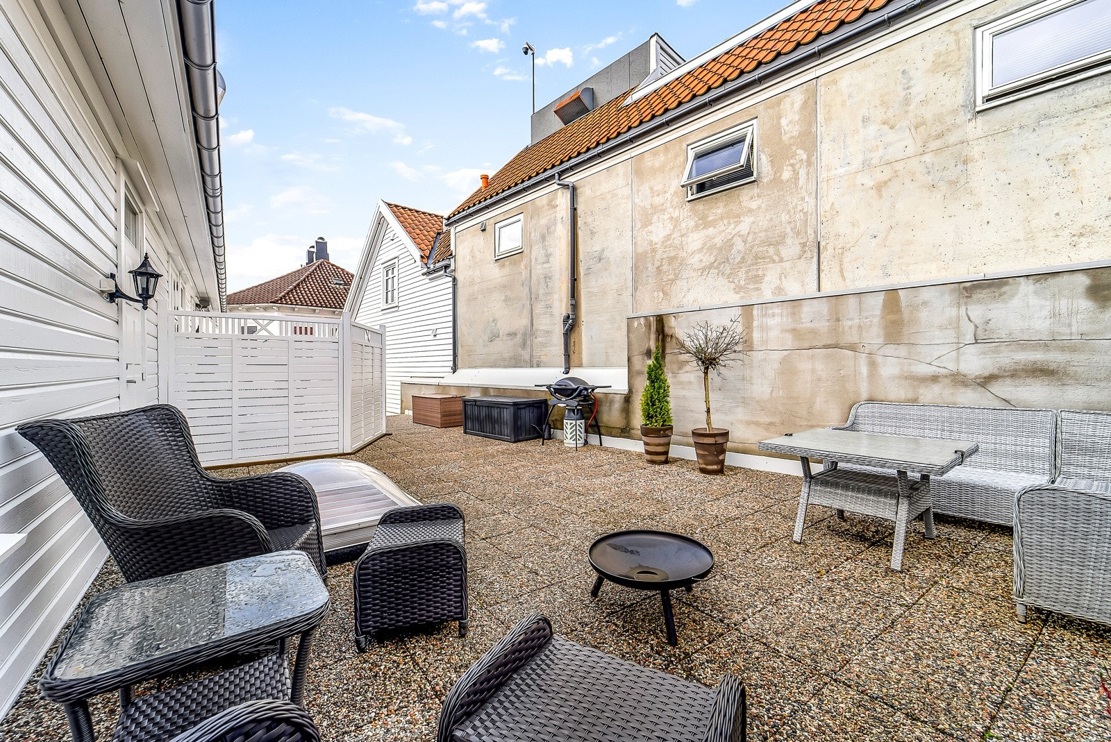 Usjenert terrasse. Galleribilde