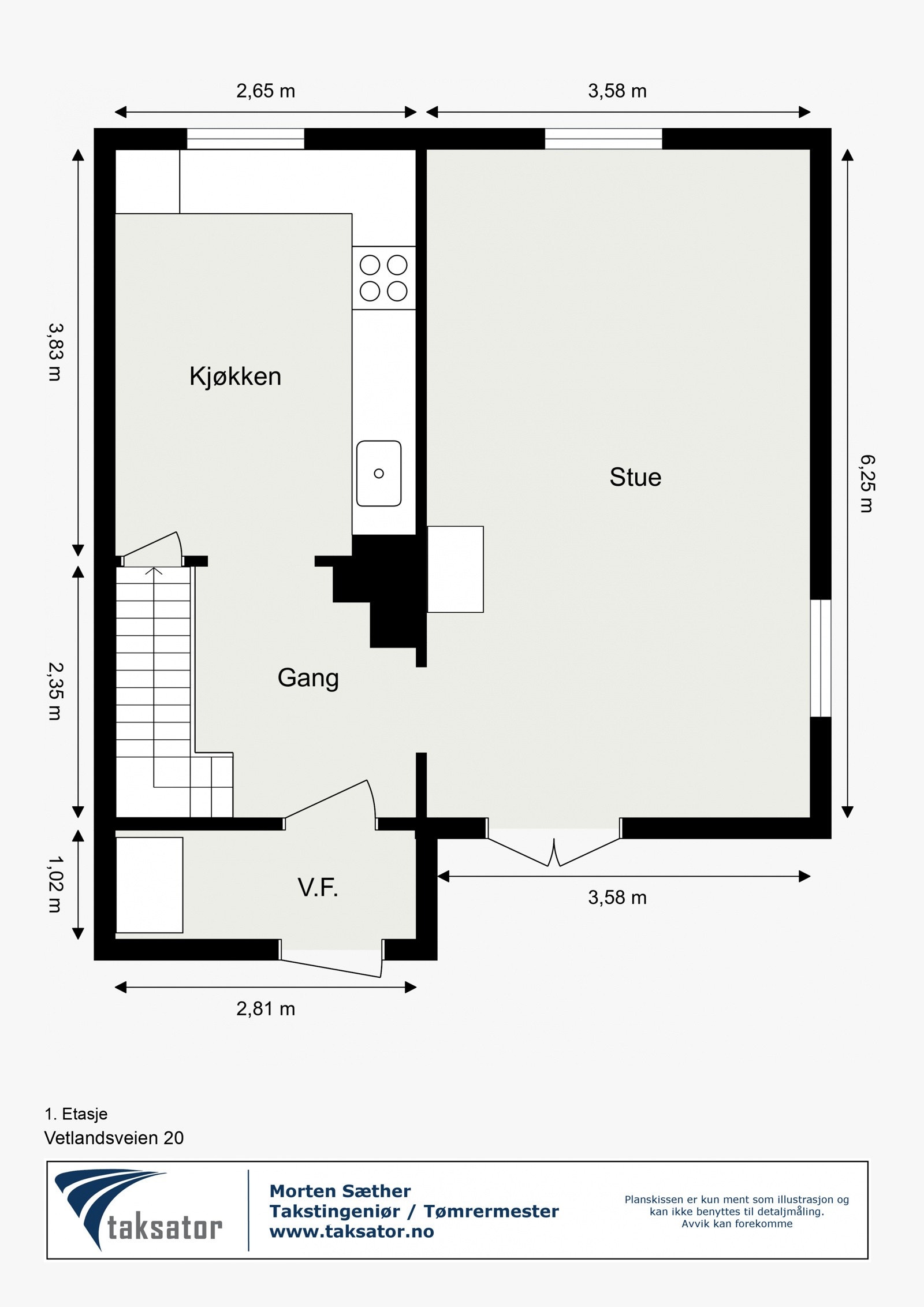 Plantegning for 1. etasje Galleribilde