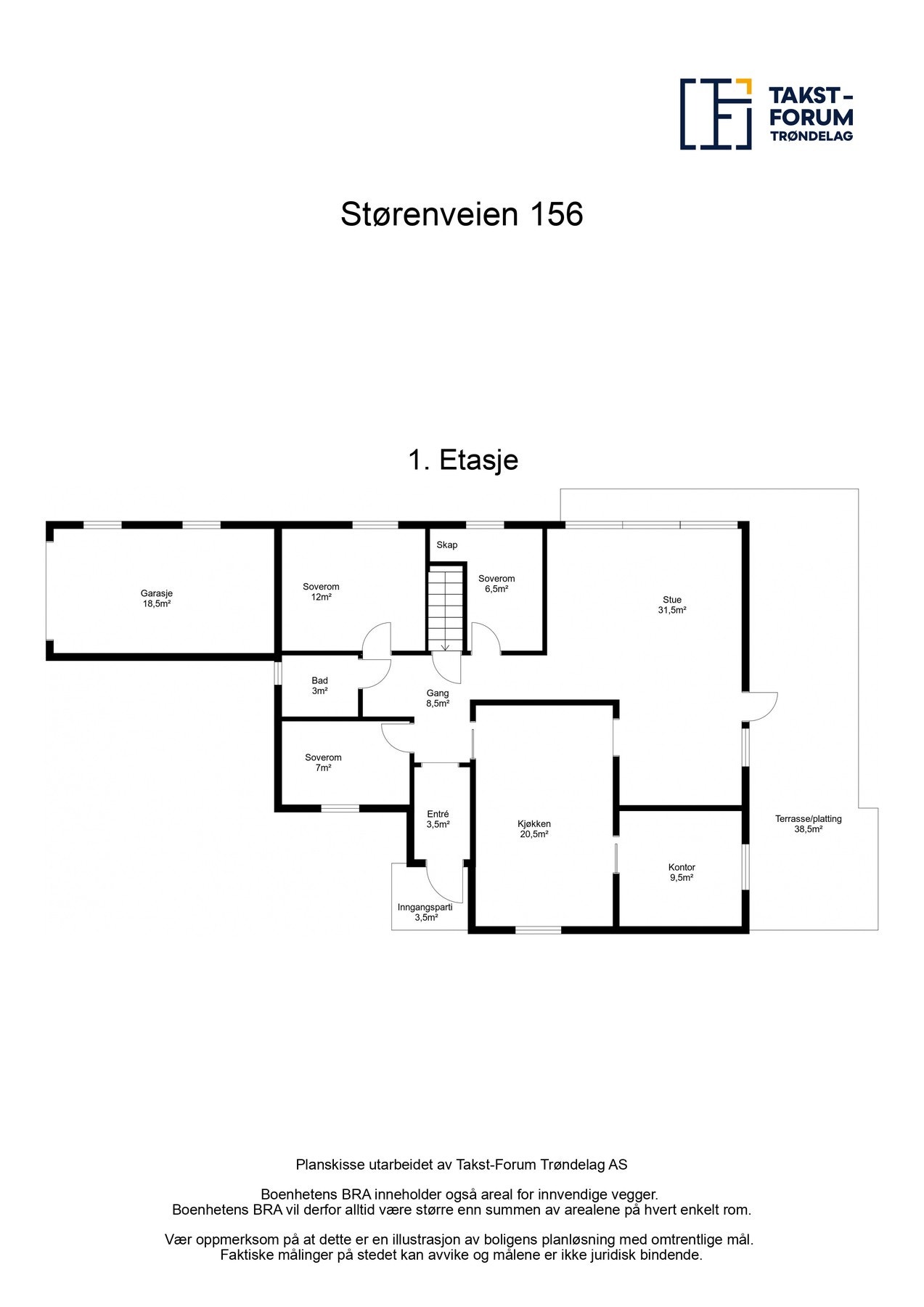 Plantegning 1. etasje. Galleribilde