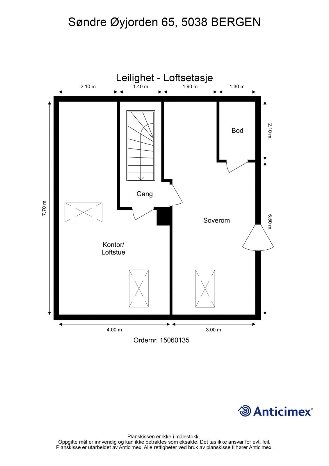 plantegning loft. Galleribilde