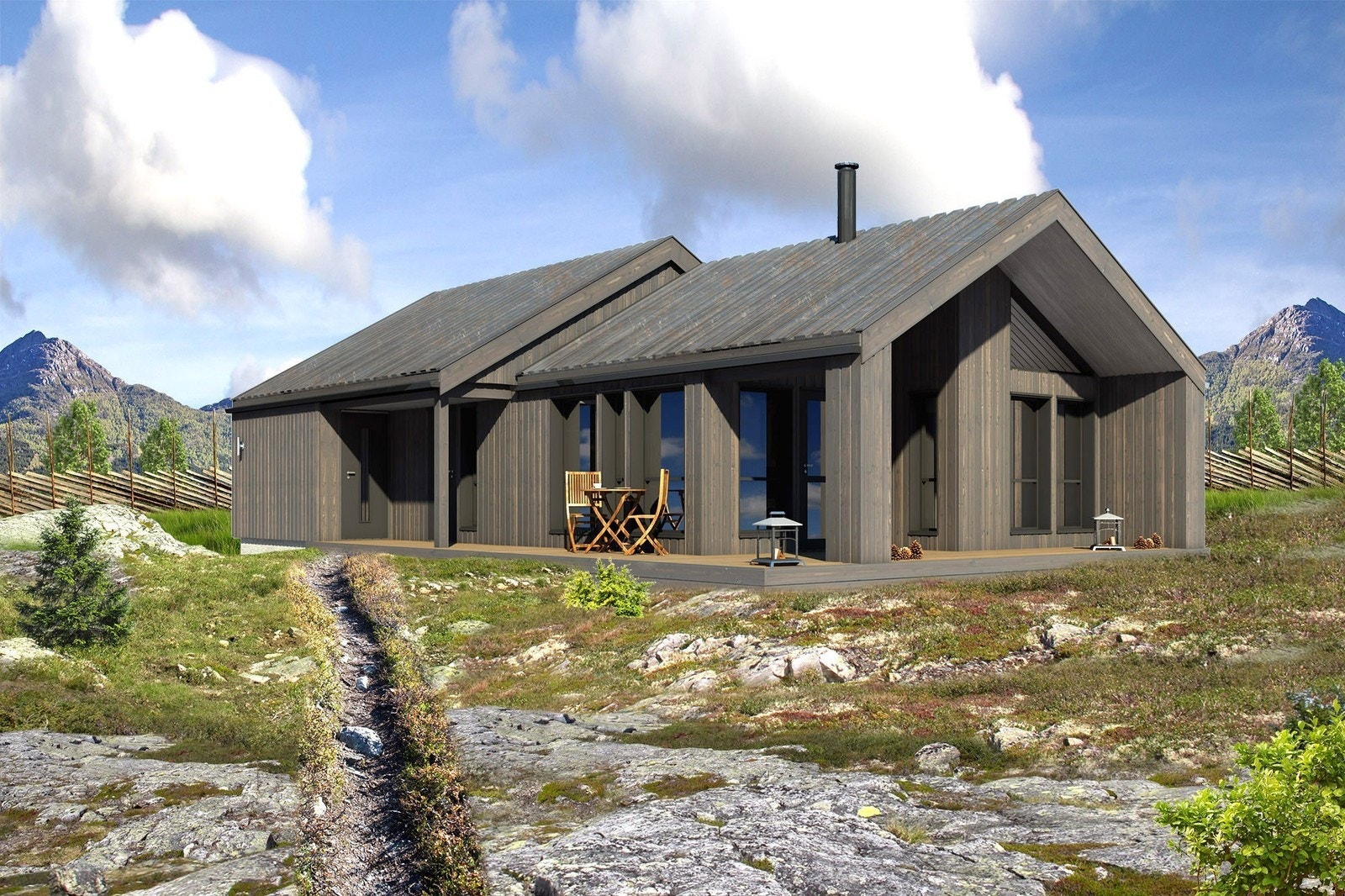 Skjegglaus modell med hems Galleribilde