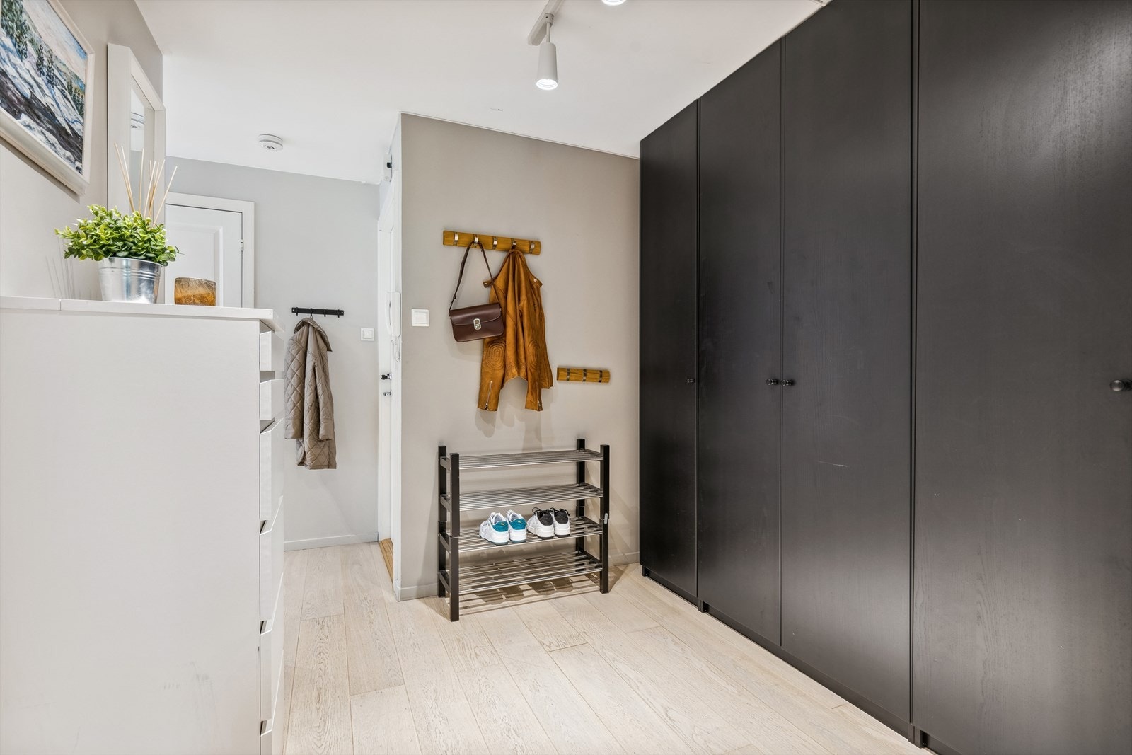 Gang med stor og romslig garderobe Galleribilde