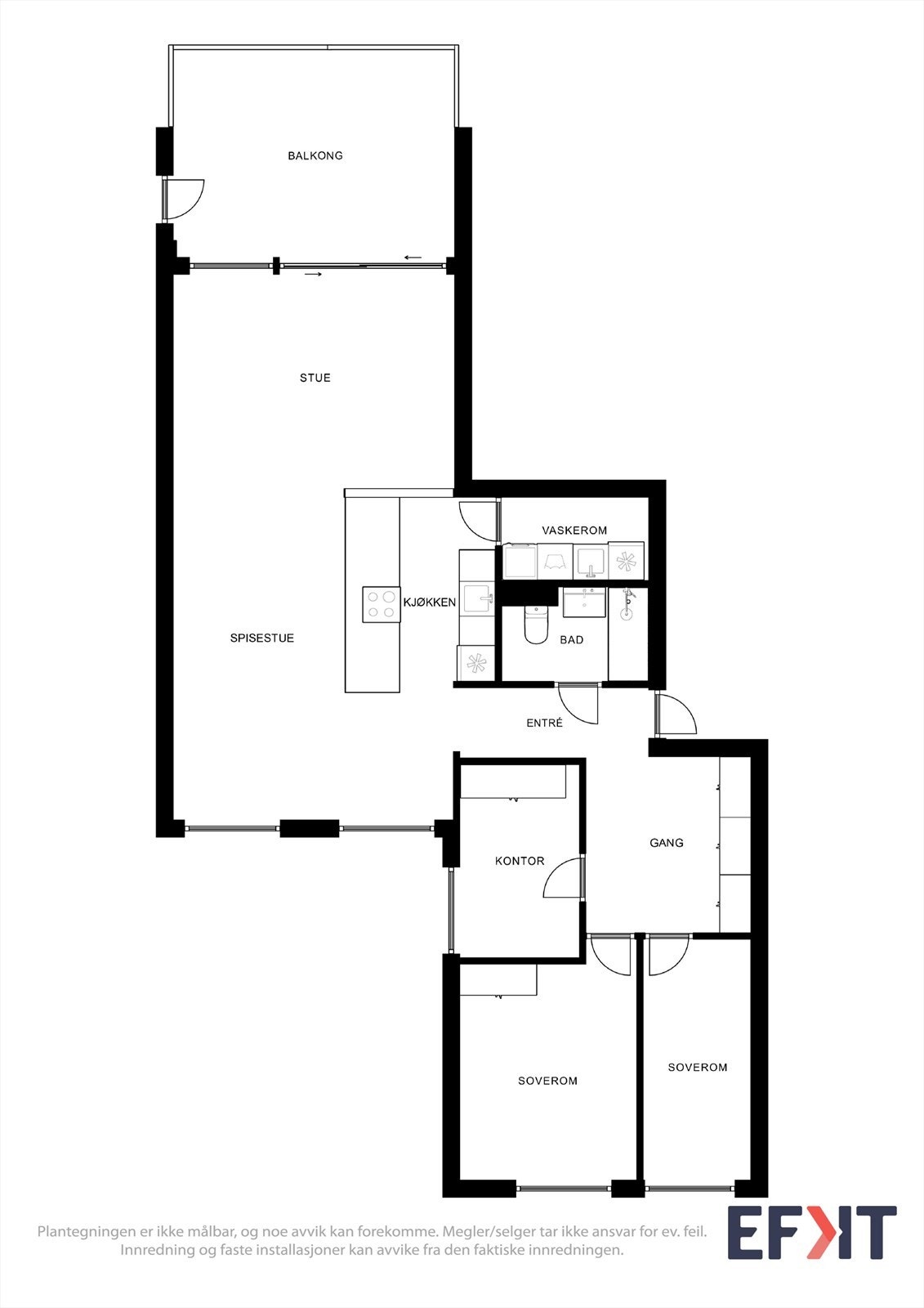 Flott, gjennomgående planløsning - en perfekt familiebolig! Galleribilde