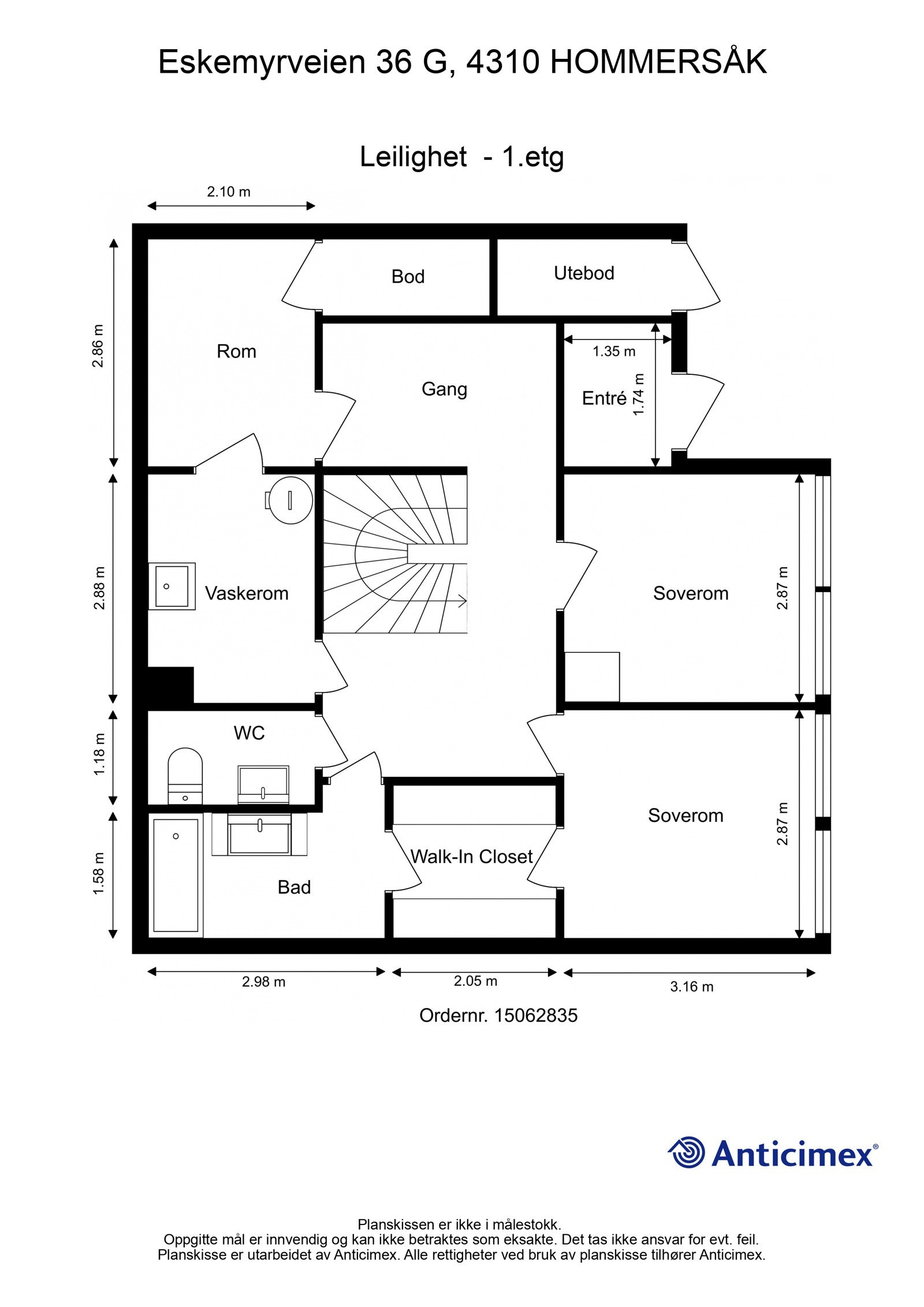 Plantegning 1. etasje Galleribilde