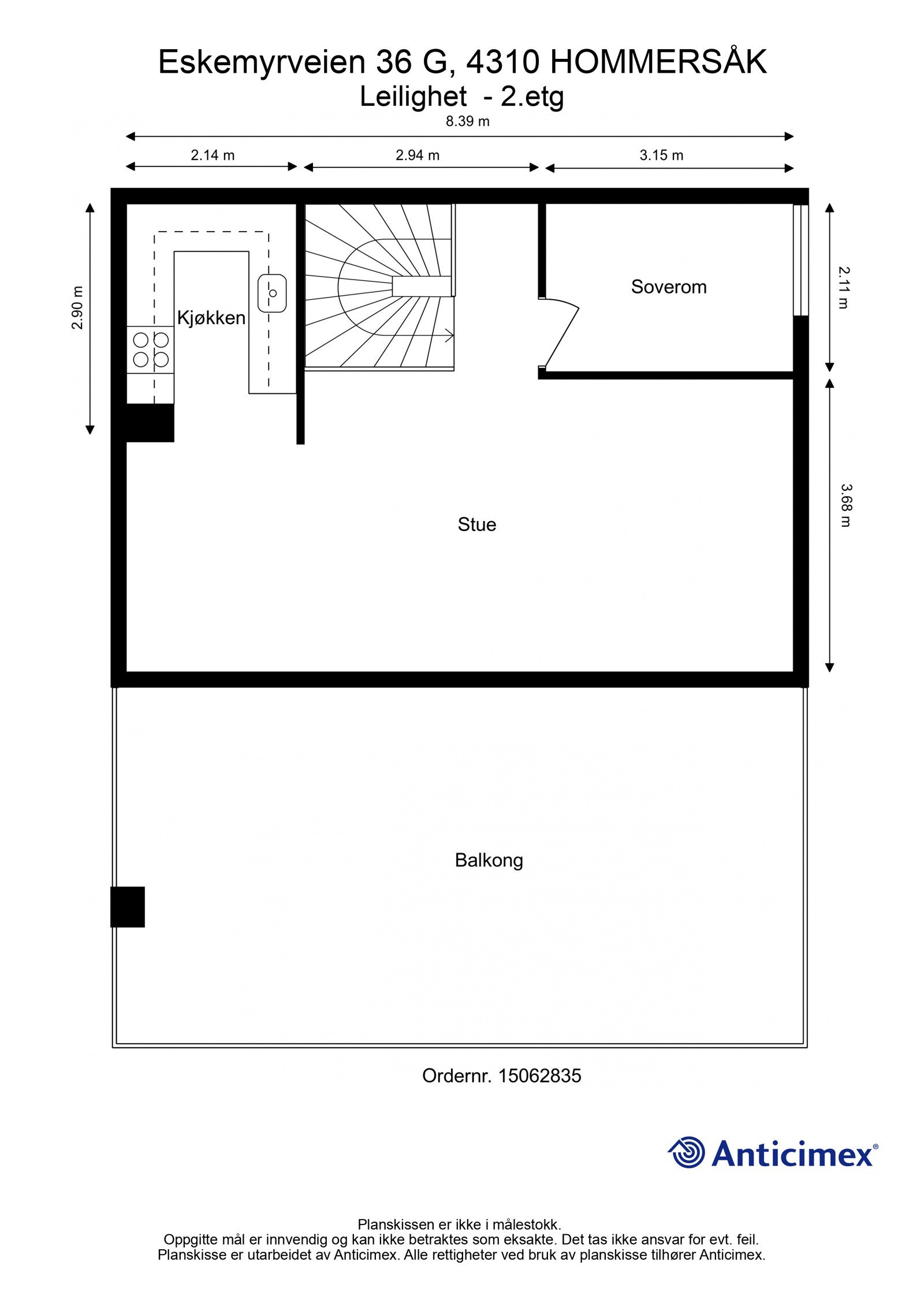 Plantegning 2. etasje Galleribilde