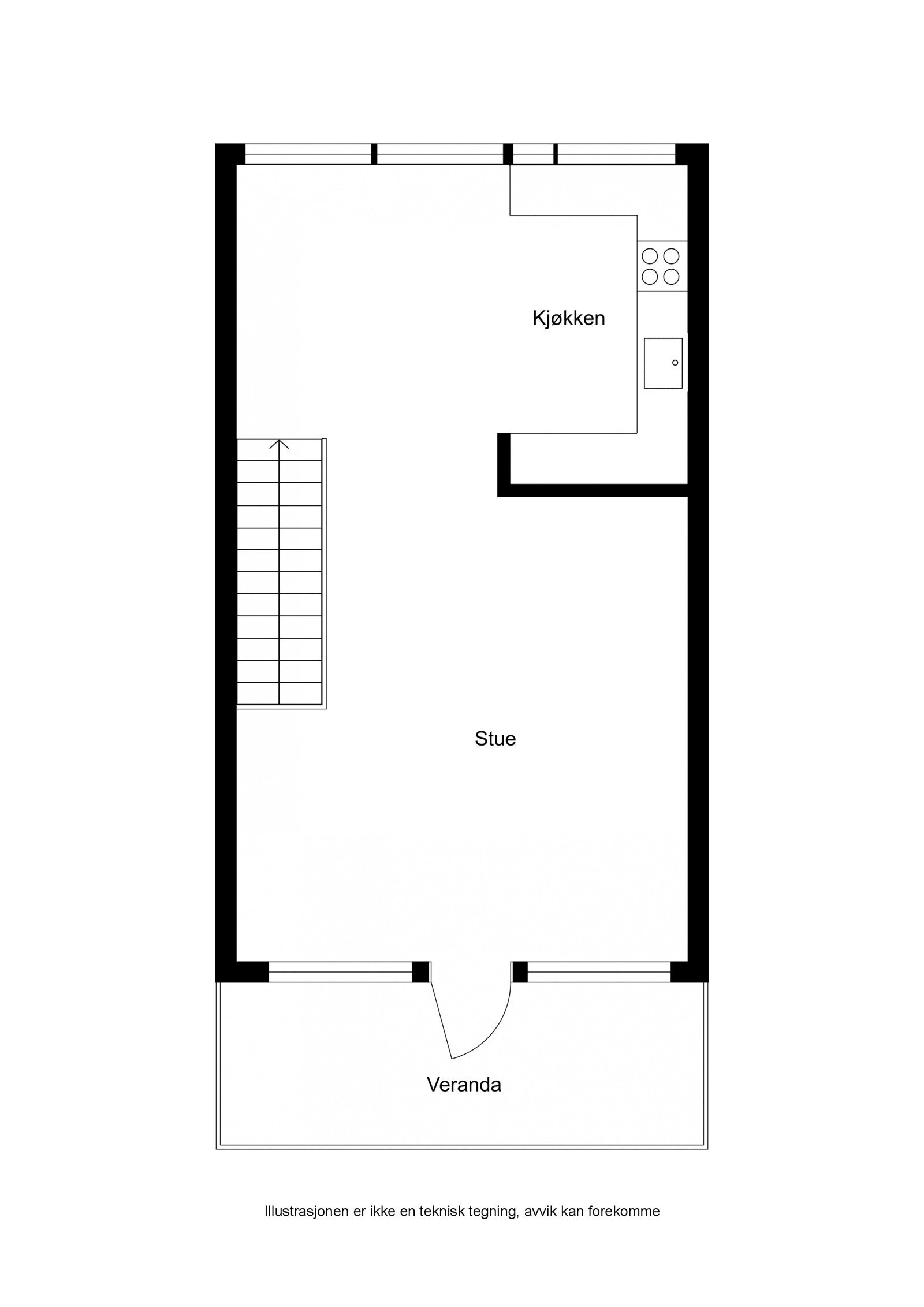 Floorplan letterhead - Engerjordet 150 - 3. Etasje - 2D Floor Plan Galleribilde