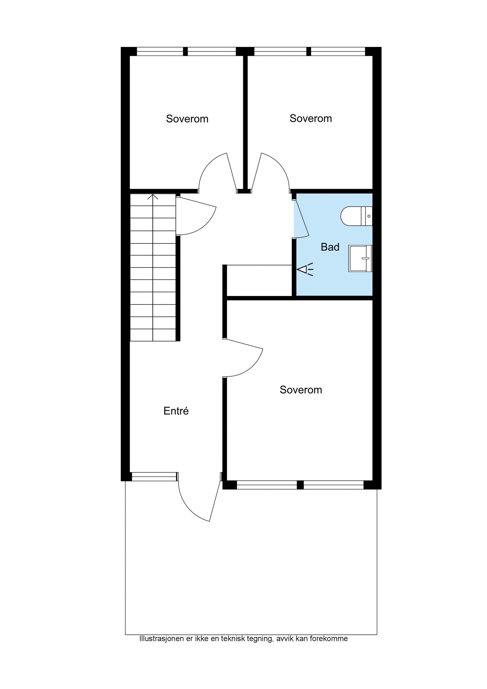 Floorplan letterhead - Engerjordet 150 - 2. Etasje - 2D Floor Plan Galleribilde