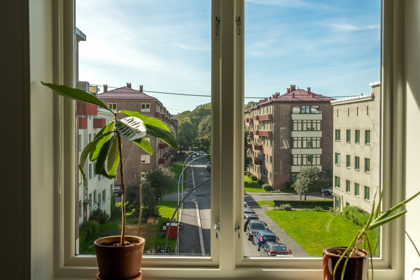 Det er minimalt med innsyn og nydelig utsikt nedover Sandefjordgata. Galleribilde
