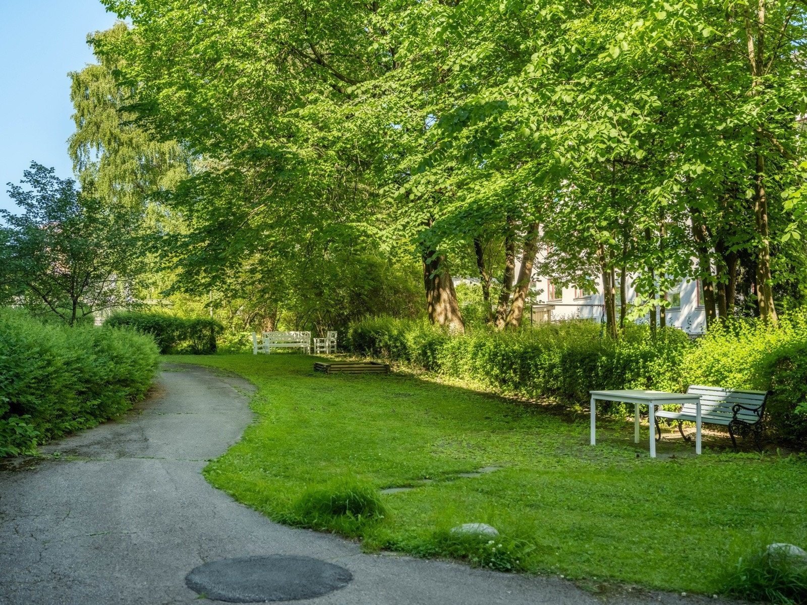Dette er bakgården som er nærmest leiligheten. Galleribilde