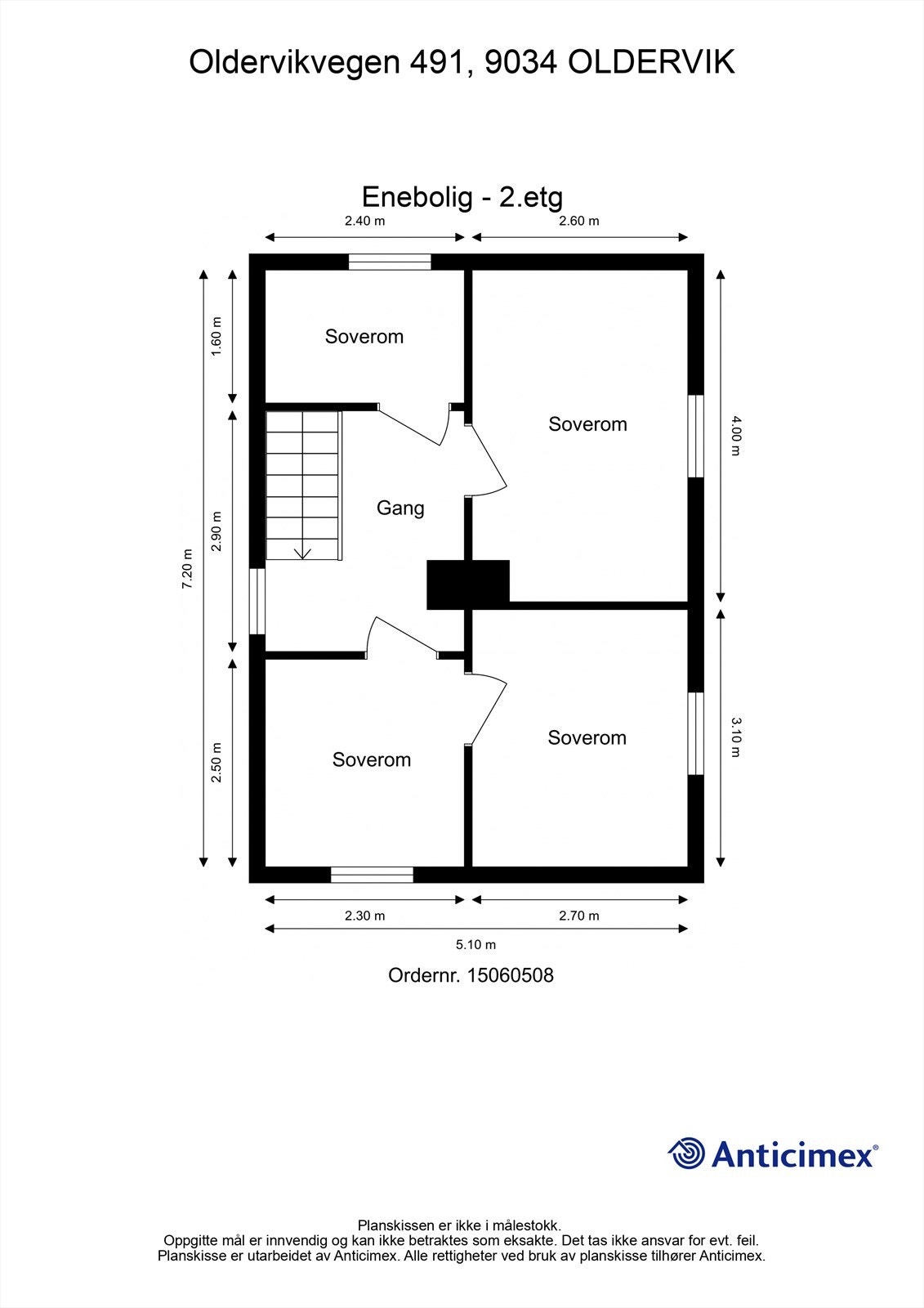 Plantegning andre etasje Galleribilde