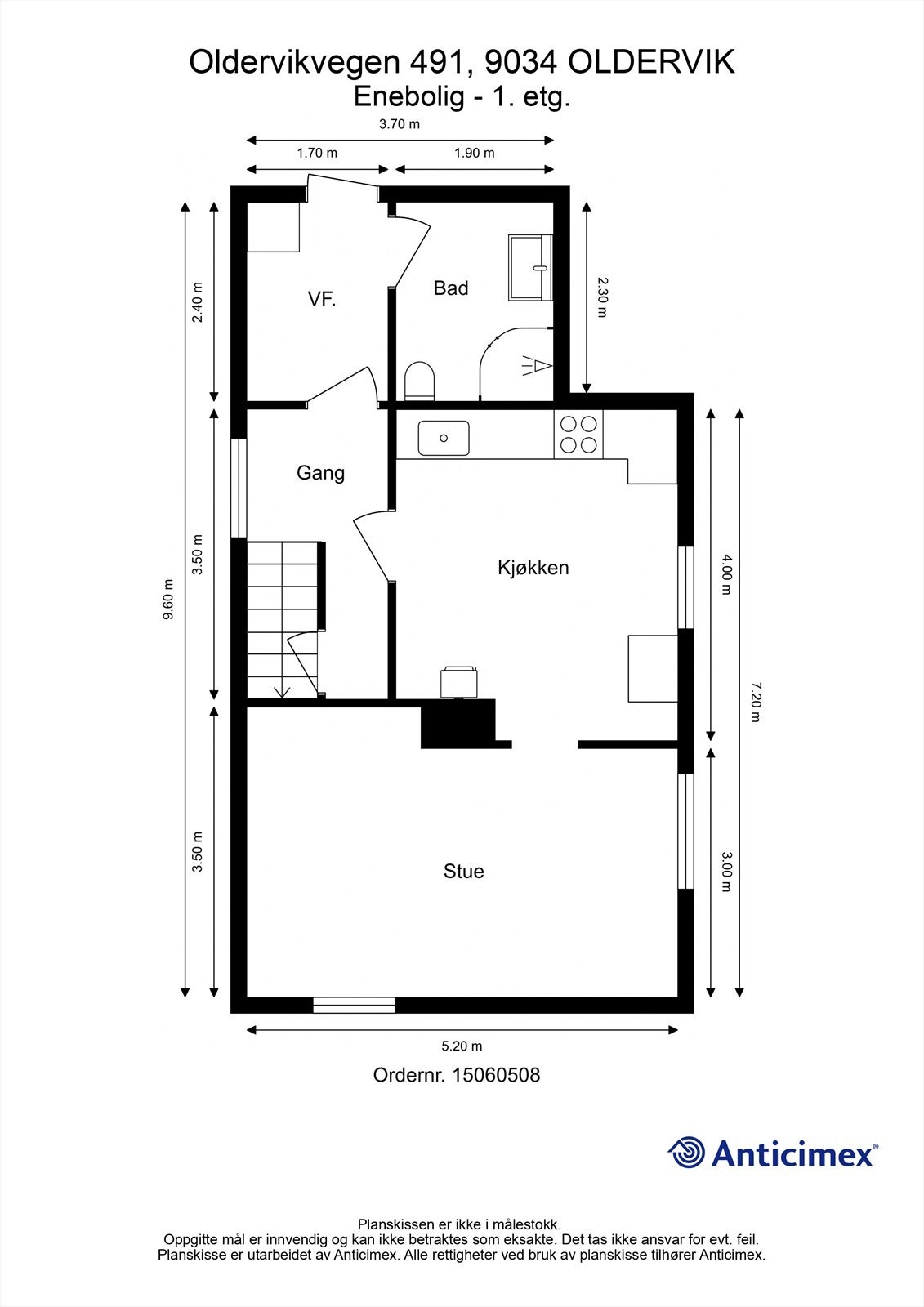 Plantegning første etasje Galleribilde