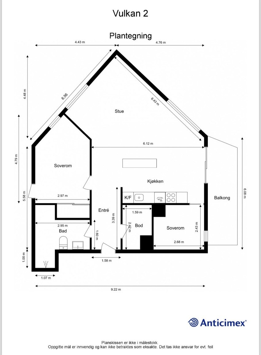 Målbar plantegning. Galleribilde