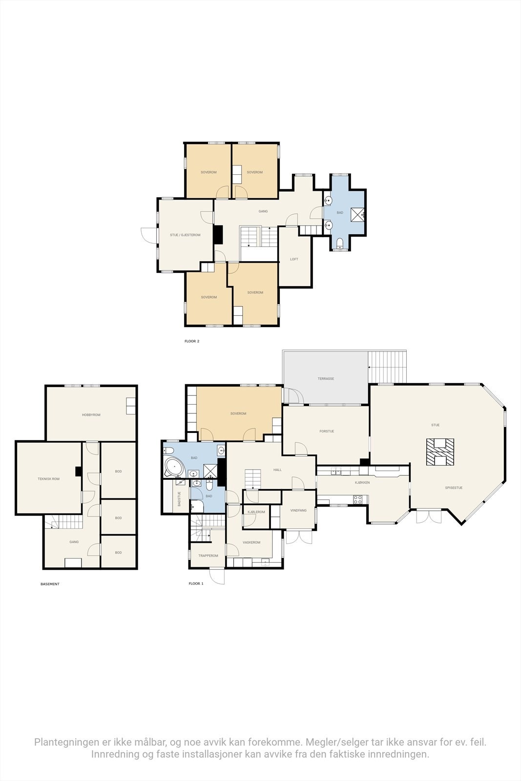 Plantegning av hele boligen. Galleribilde