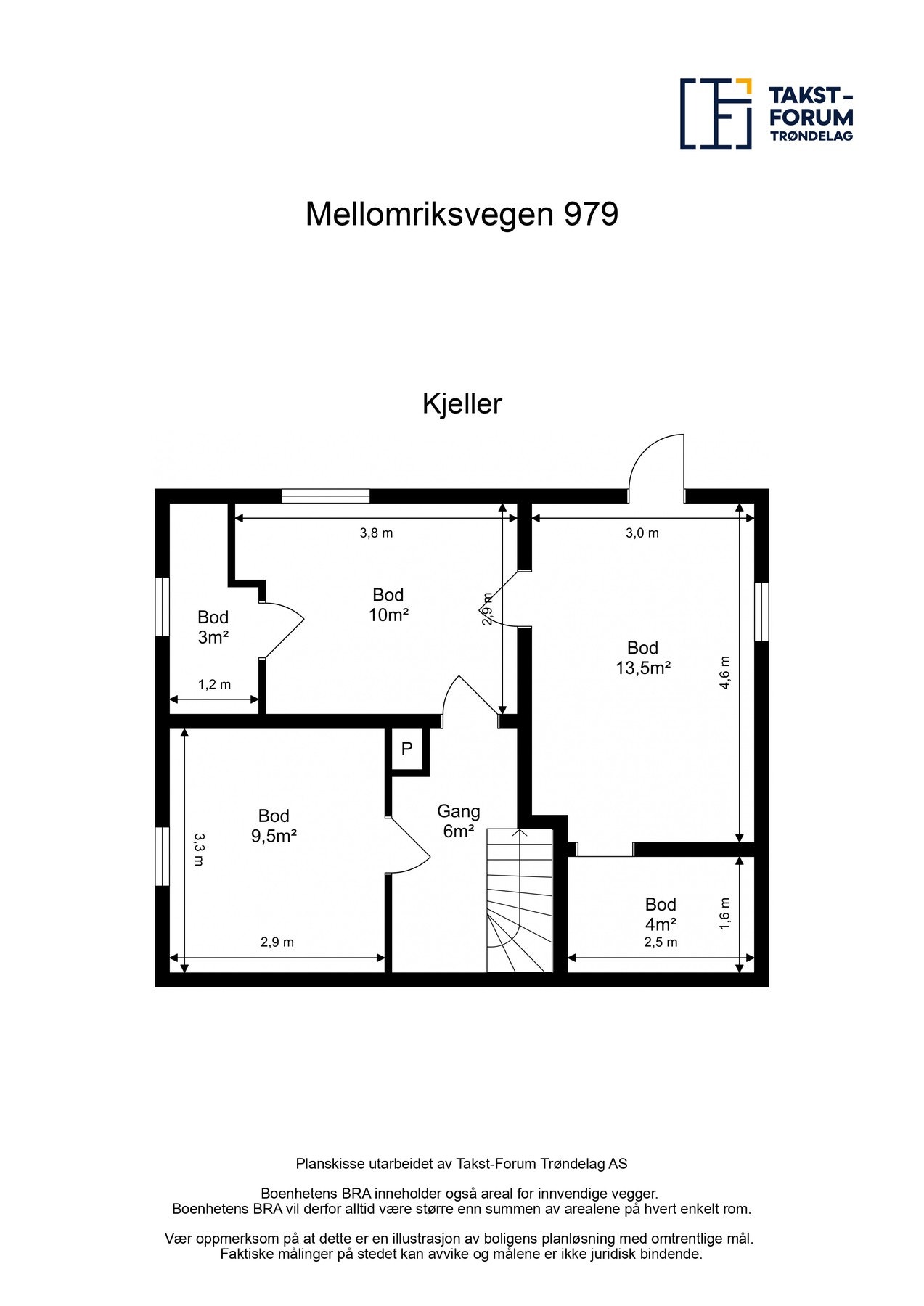 Plantegning kjeller. Galleribilde