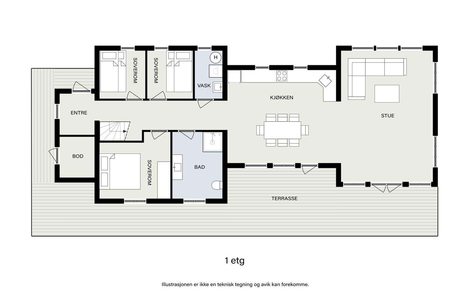 Plantegning 1.etasje Galleribilde