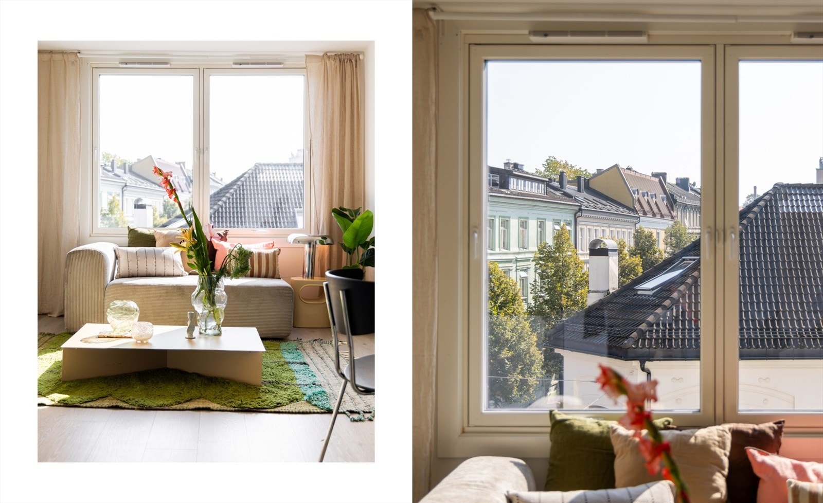 En lys 1-romsleilighet med arealeffektiv planløsning og luftig utsikt. Nye vinduer fra 2022. Galleribilde