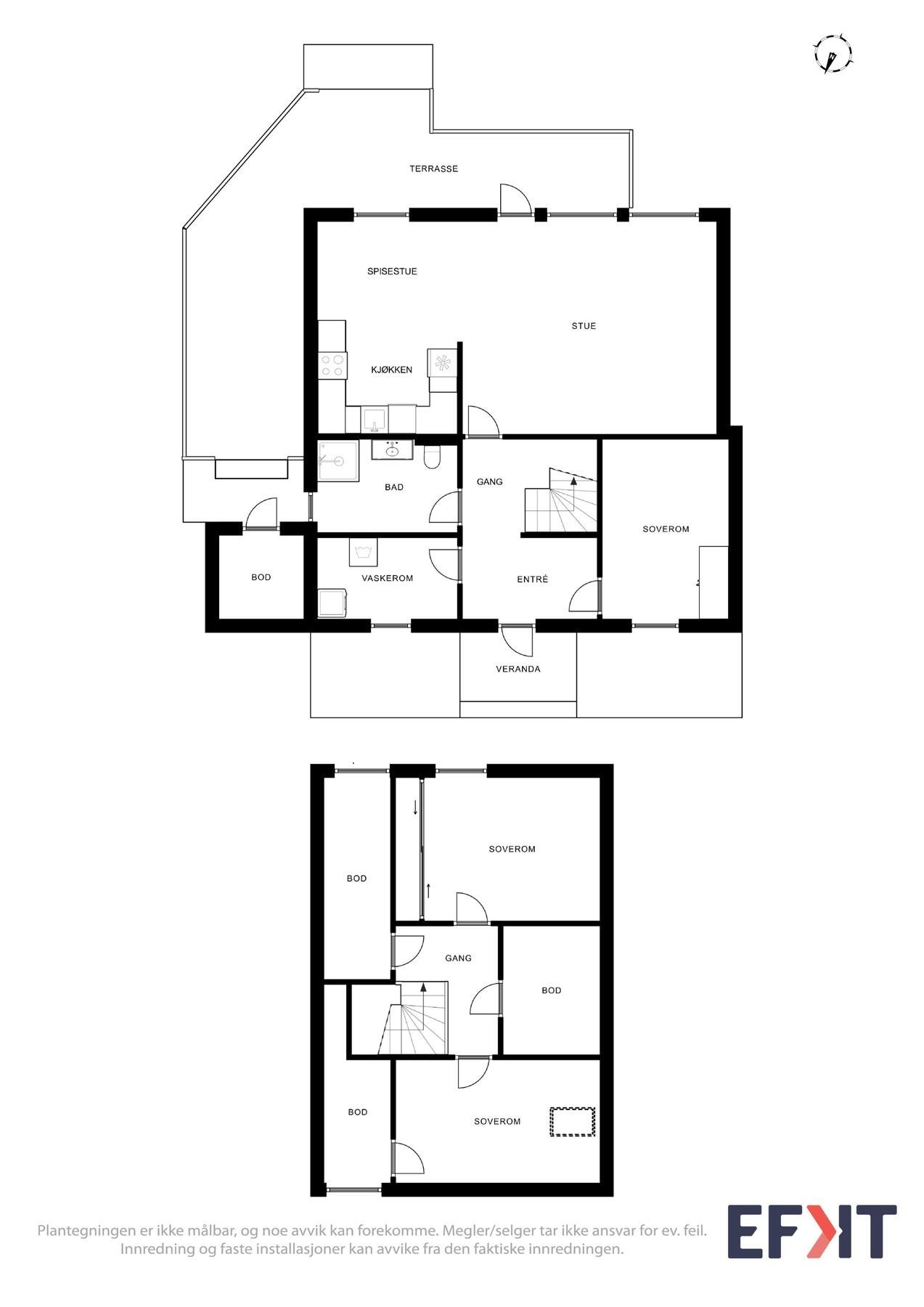 Planskisser over etasjene Galleribilde