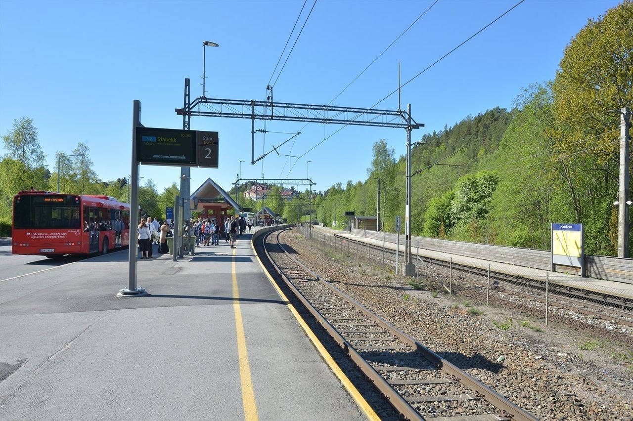 Hauketo togstasjon. Galleribilde