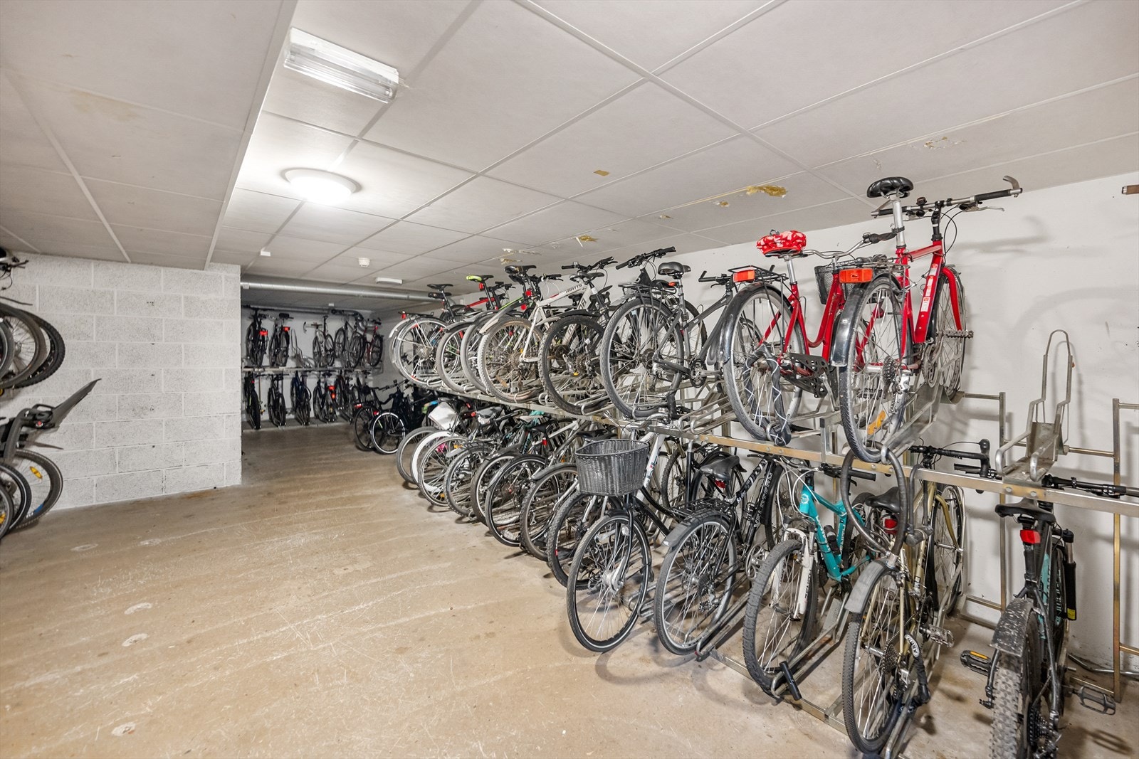 Felles sykkelparkering i sameiet. Galleribilde
