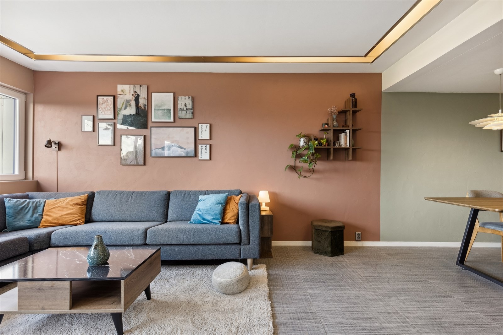 Herlig fargevalg på veggene. Galleribilde