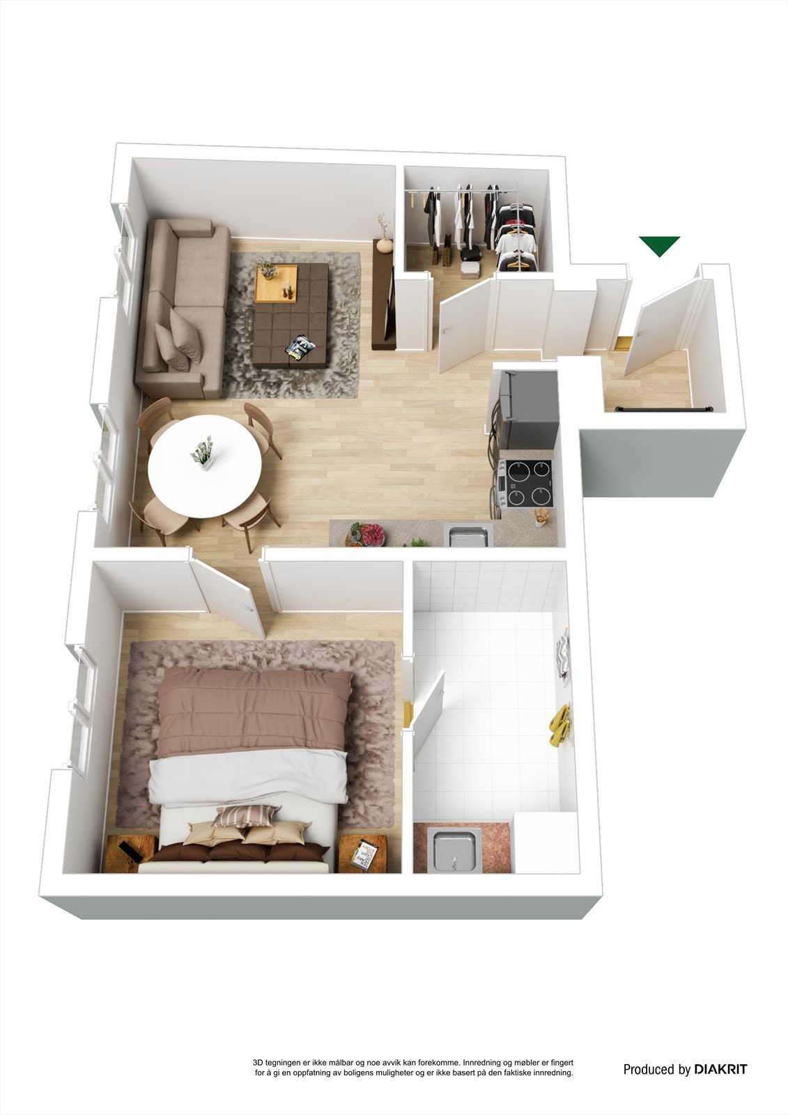 Planskisse 3D. Galleribilde