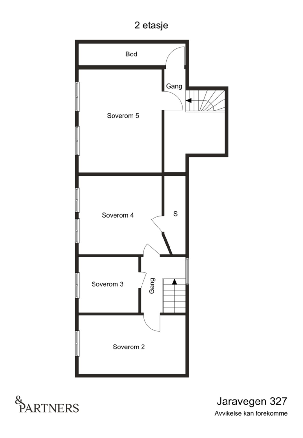 Plantegning 2. etasje Galleribilde