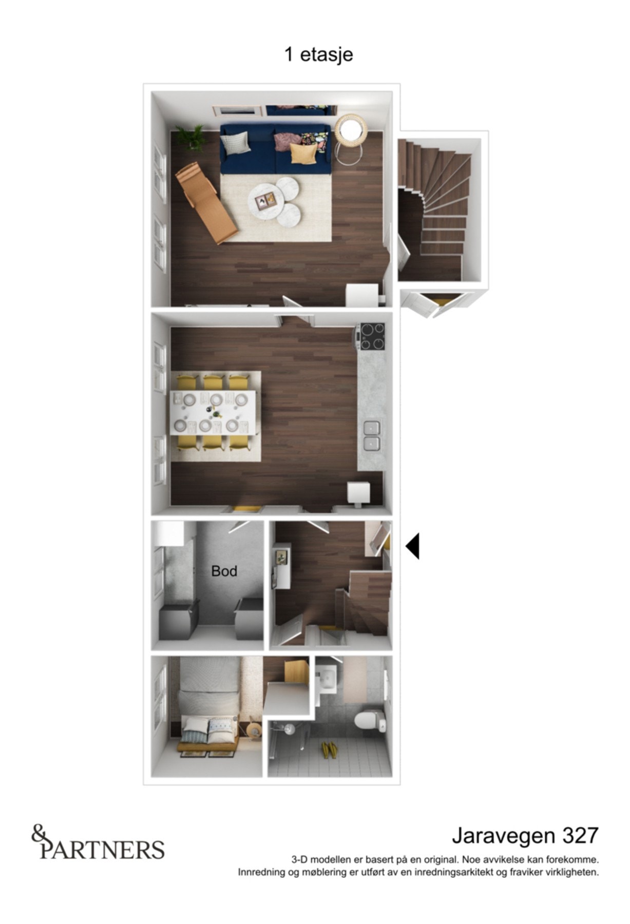 Planskisse 1. etasje Galleribilde