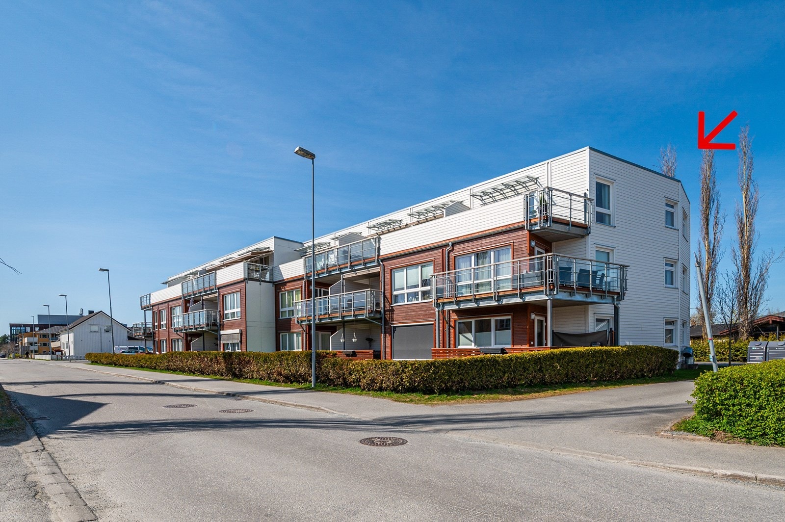 Toppetasjeleilighet beliggende i enden av bygget Galleribilde