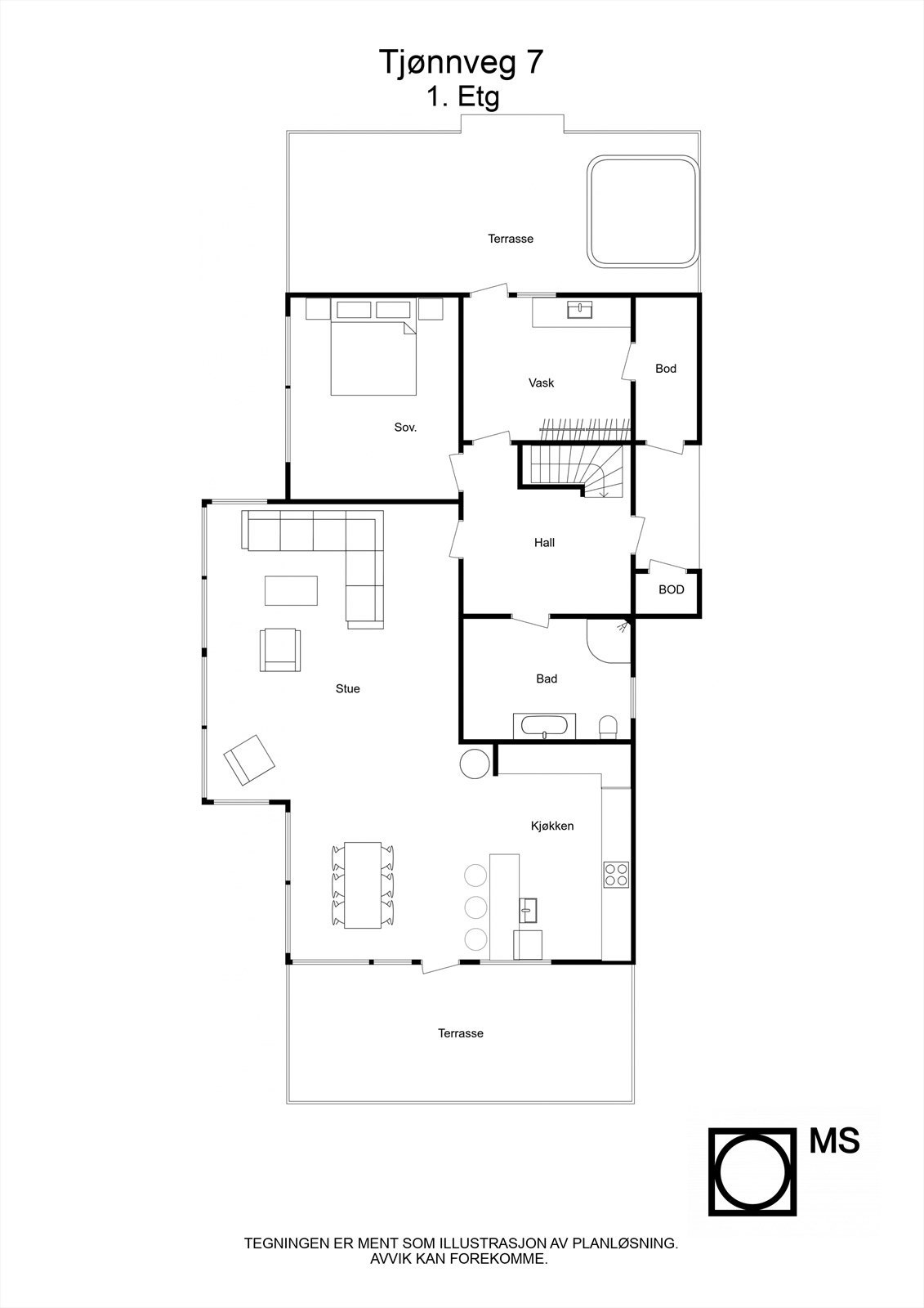 Plantegning hovedplan Galleribilde