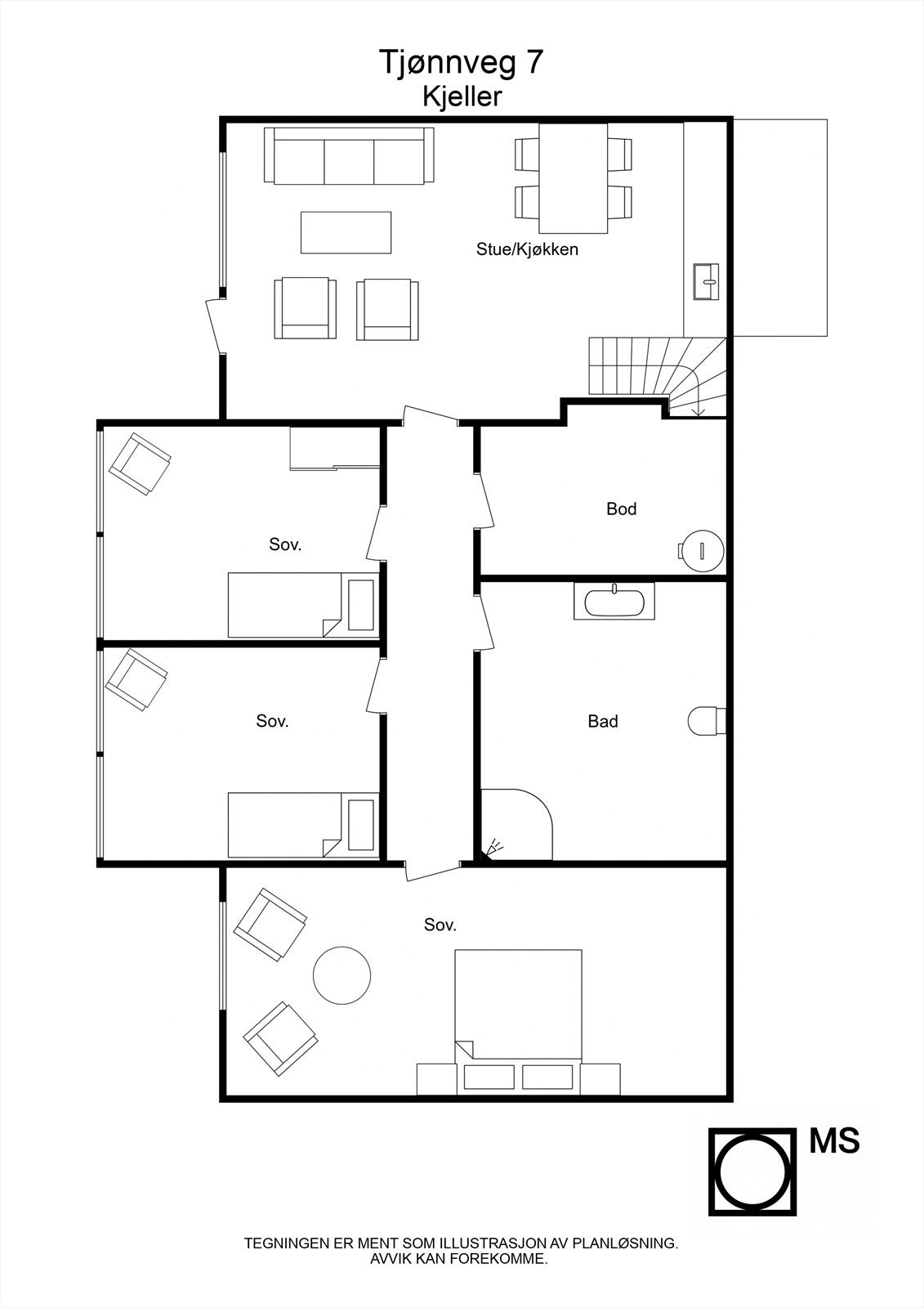 Plantegning grunnplan Galleribilde