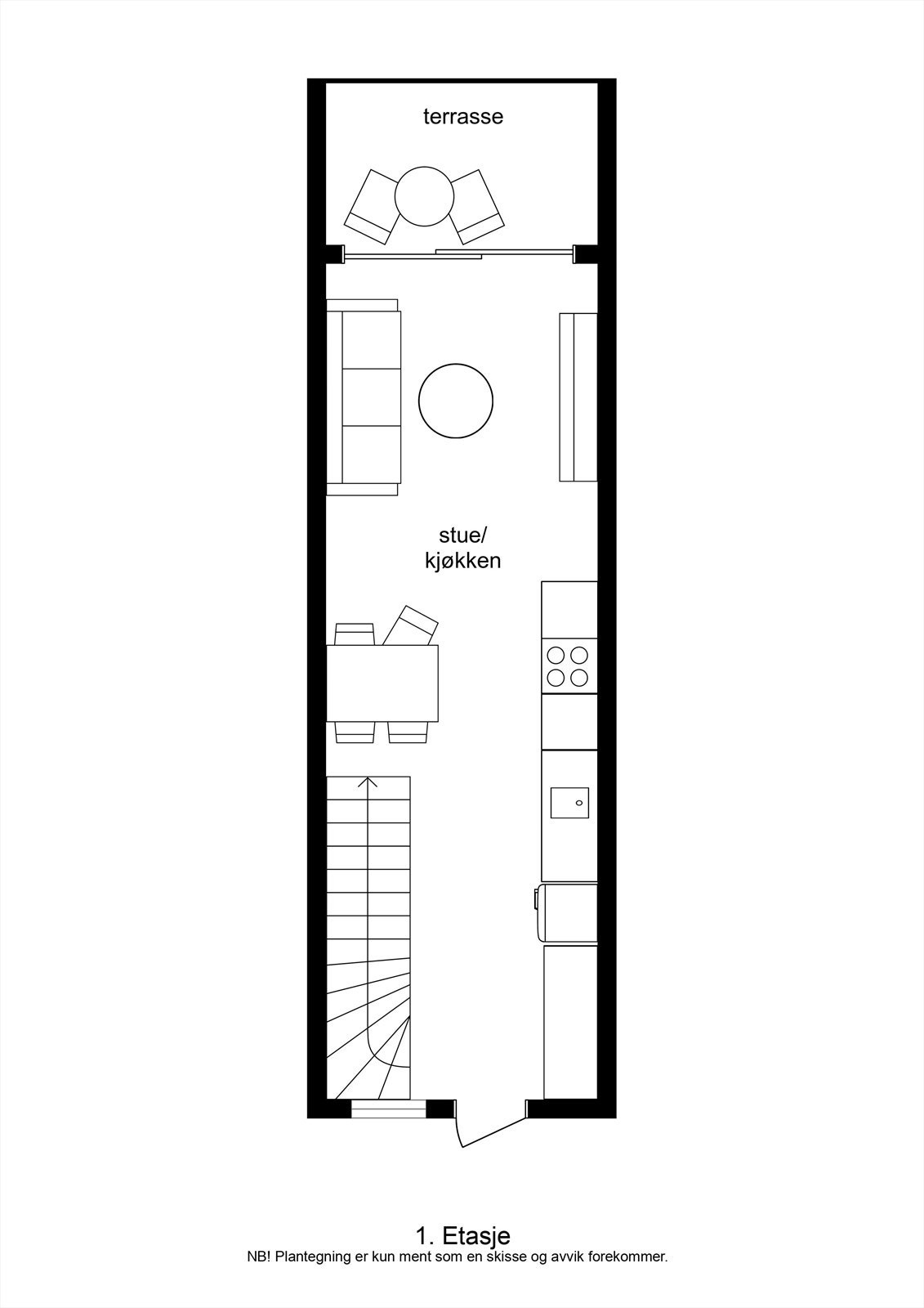Plantegning 1. etasje Galleribilde