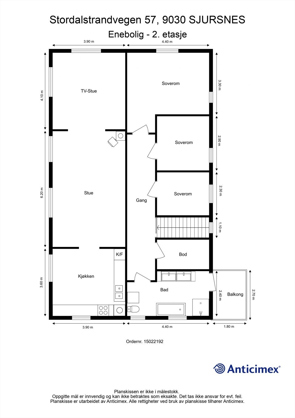 Plantegning andre etasje Galleribilde