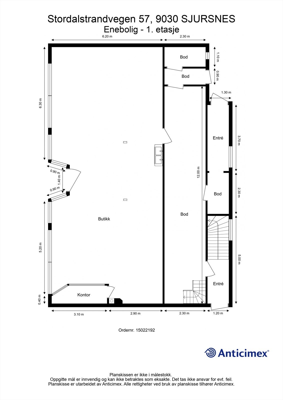 Plantegning første etasje Galleribilde