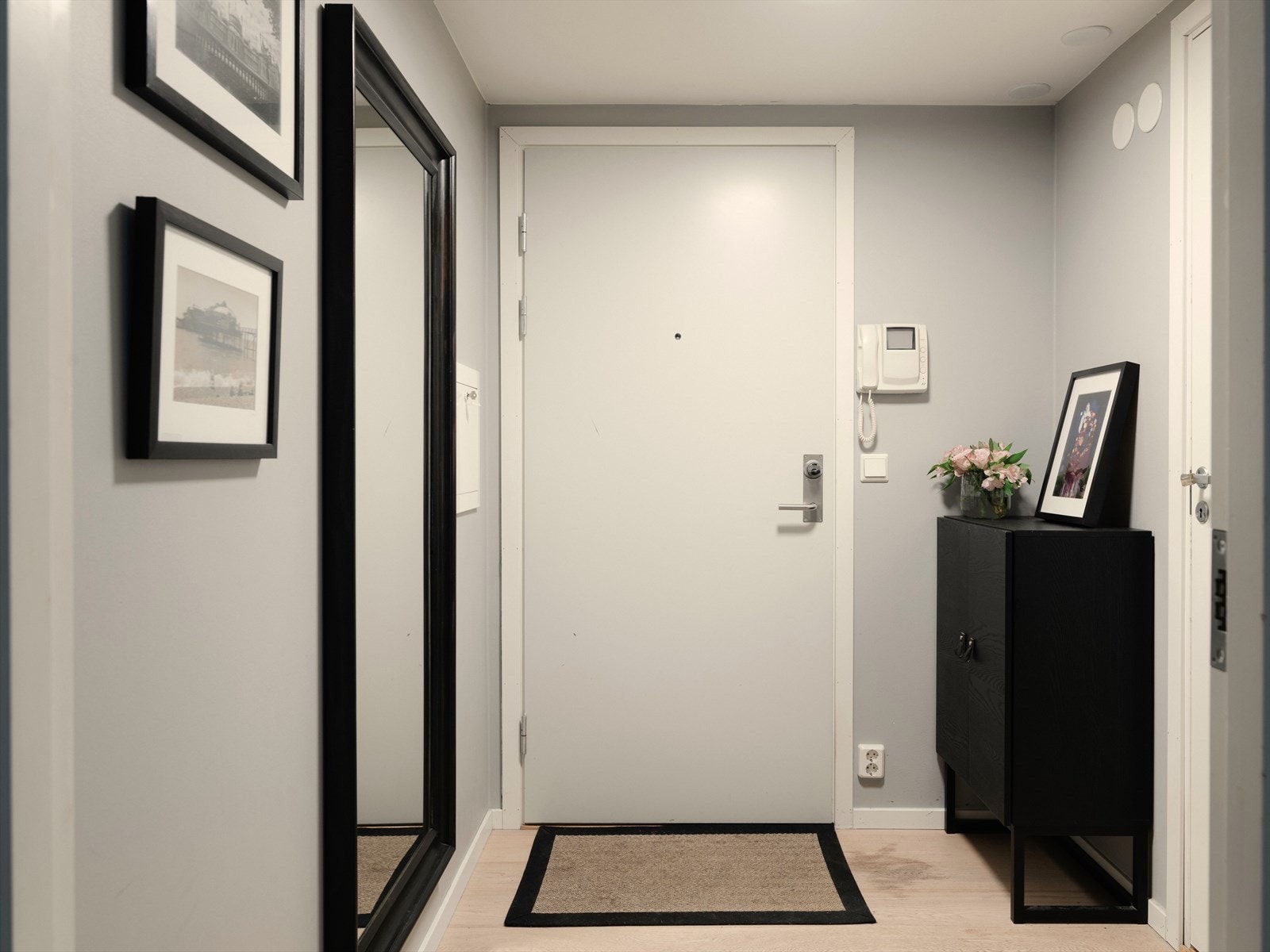 Entré/gang. Dørtelefon med åpner og videobilde. Galleribilde