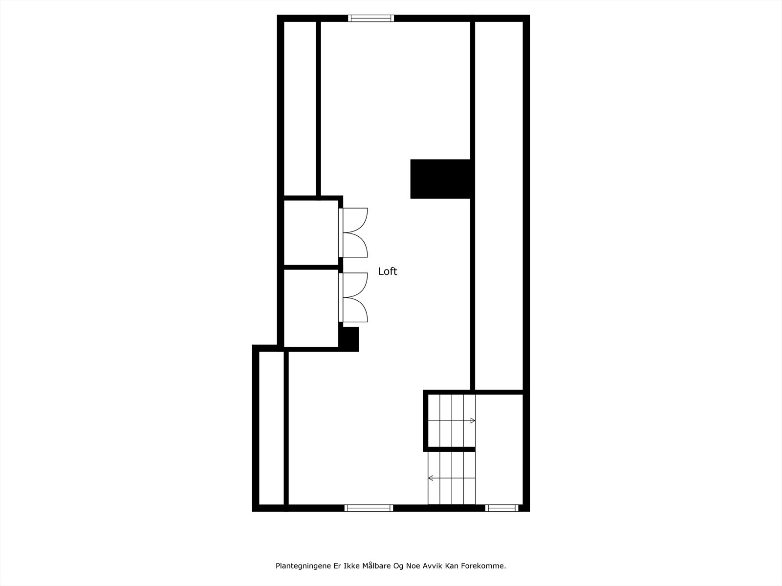 Plantegning loftsetasje. Galleribilde