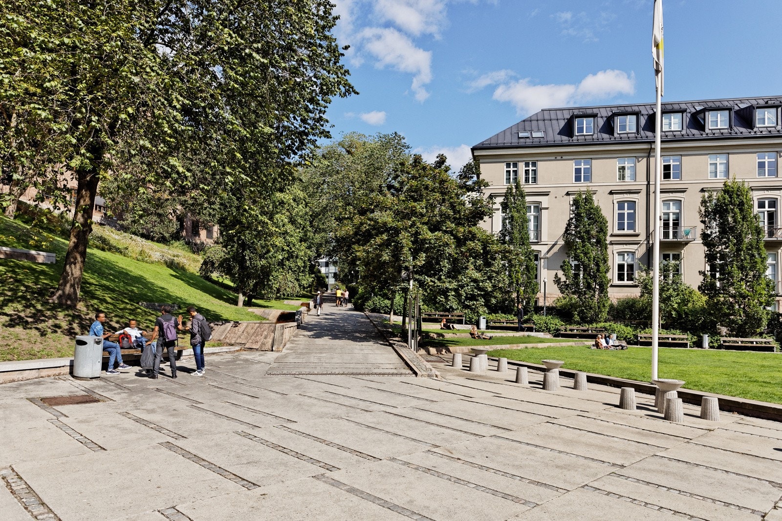 Beliggenheten i Pilestredet Park er svært fordelaktig og har flotte fellesområder for beboerne Galleribilde